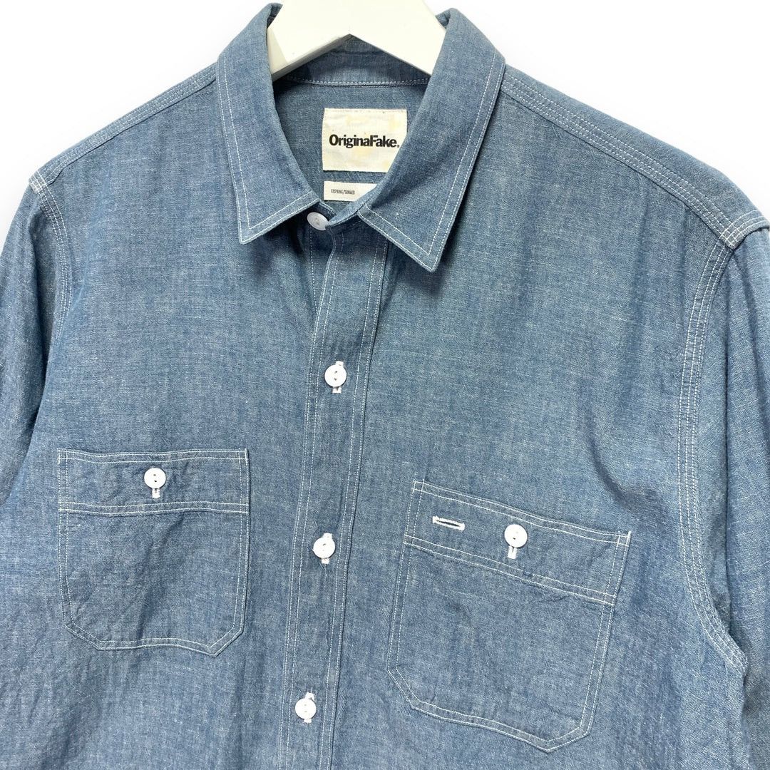 Kaws ORIGINAL FAKE ( KAWS ) 12SS CHAMBRAY X BD L/S SHIRT Size US M / EU 48-50 / 2 - 3 Thumbnail