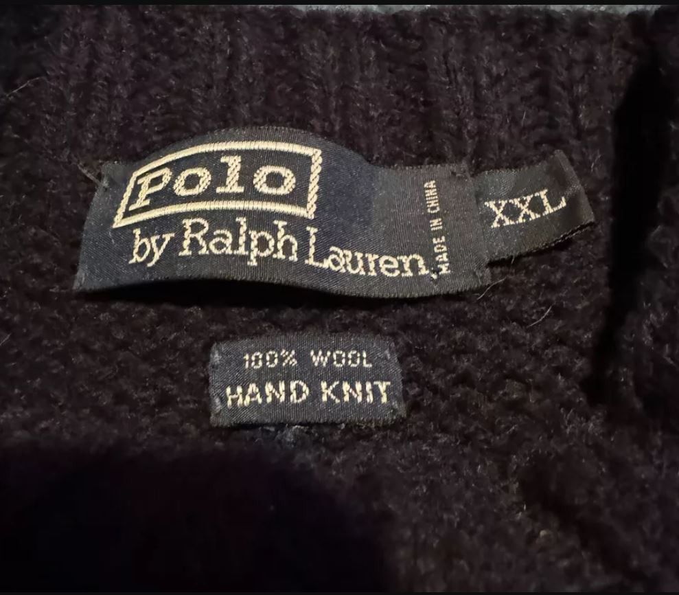Polo Ralph Lauren Vintage Polo Ralph Lauren Big Star Hand Knit Wool Sweater Size US XXL / EU 58 / 5 - 6 Thumbnail