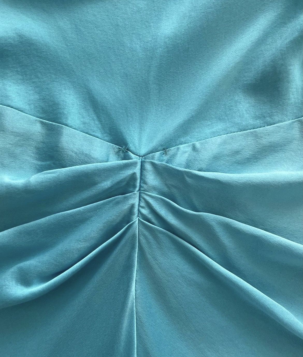 Vintage 100% Silk Turquoise Dress / Gown Size S / US 4 / IT 40 - 5 Thumbnail