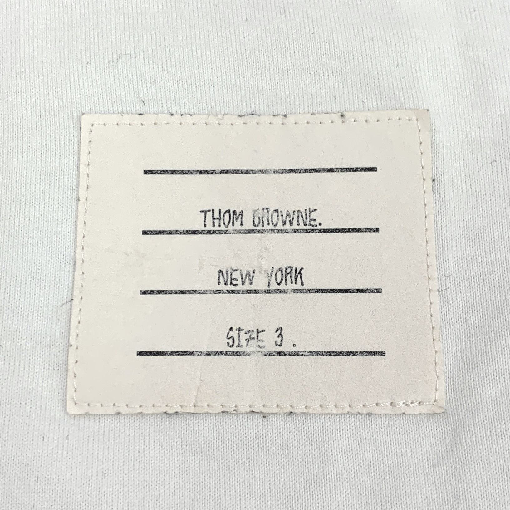 Thom Browne Thom Browne White Cotton Crewneck T-Shirt 3 Size US L / EU 52-54 / 3 - 4 Thumbnail