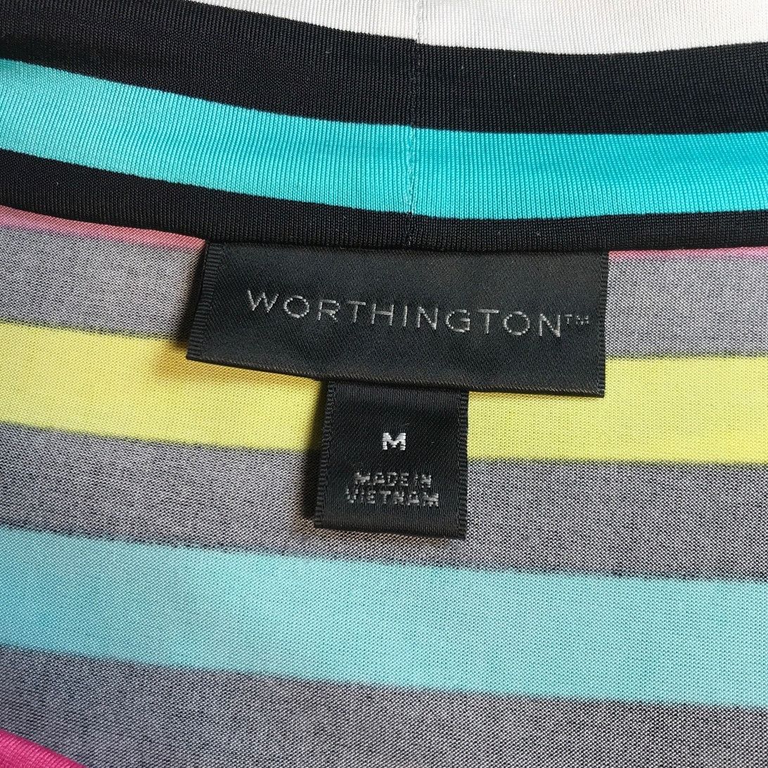 Worthington Worthington Strips Cowl Neck Sleeveless Blouse M Size M / US 6-8 / IT 42-44 - 3 Thumbnail
