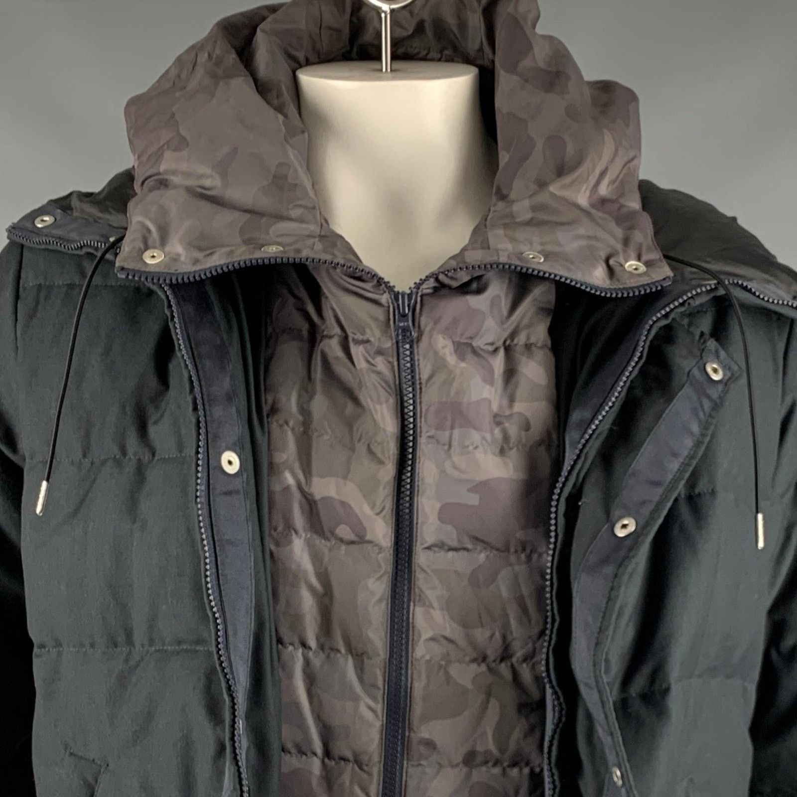 Other BEAMS XL Grey Taupe Mixed Fabrics Polyester Hooded Jacket Size US XL / EU 56 / 4 - 2 Thumbnail
