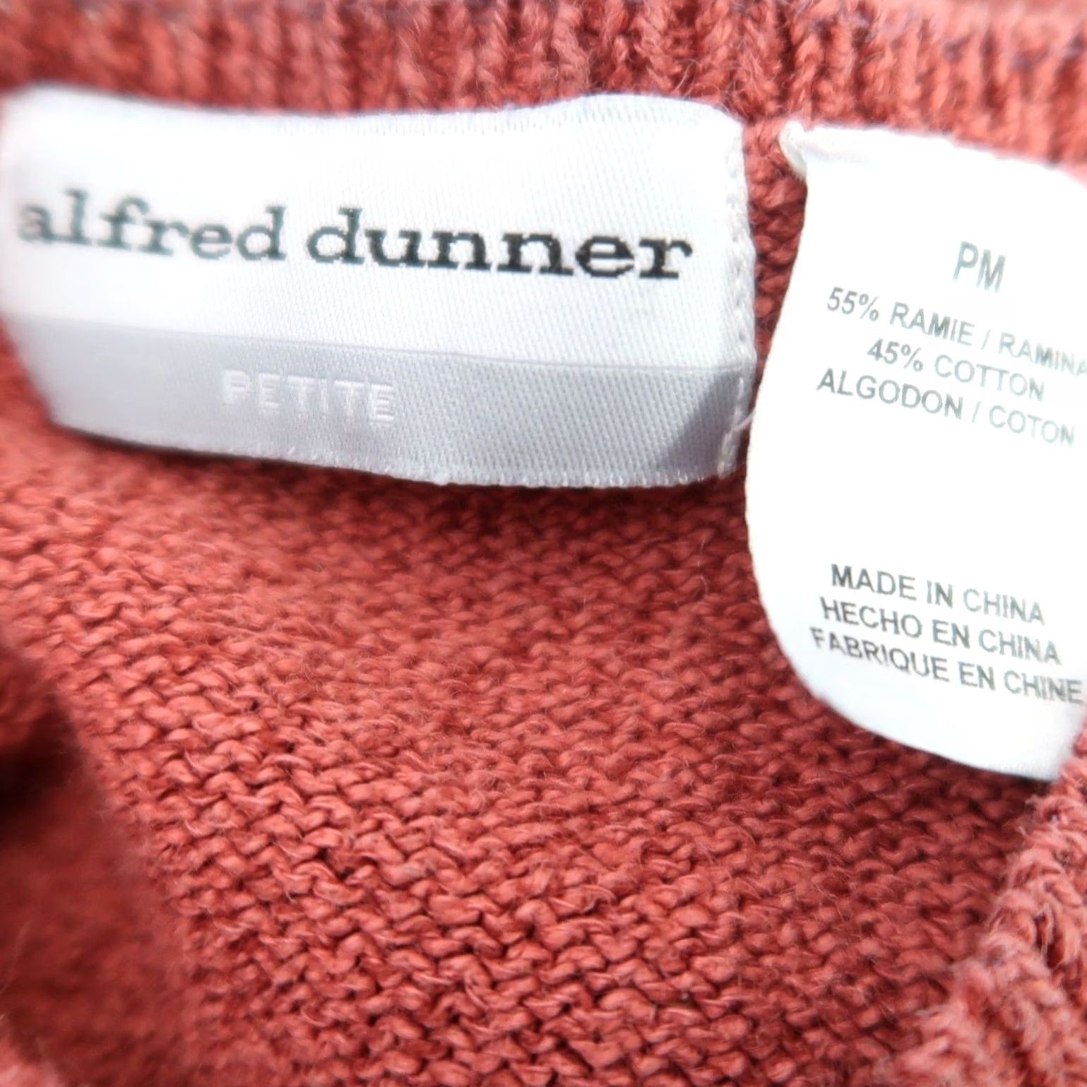 Vintage VINTAGE Alfred Dunner Sweater Shirt Women Petite M Orange Floral Embroidered Knit Bohemian Long Sleeve Pullover Cotton Ramie Autumn Winter Spring Fall Size M / US 6-8 / IT 42-44 - 5 Thumbnail