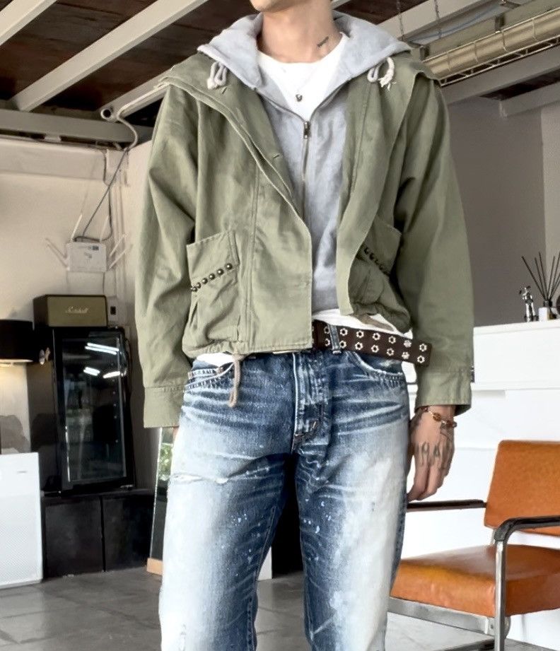 Japanese Brand 💥Gladnews JP brand // Layered studded hoodie jacket Size US L / EU 52-54 / 3 - 9 Thumbnail