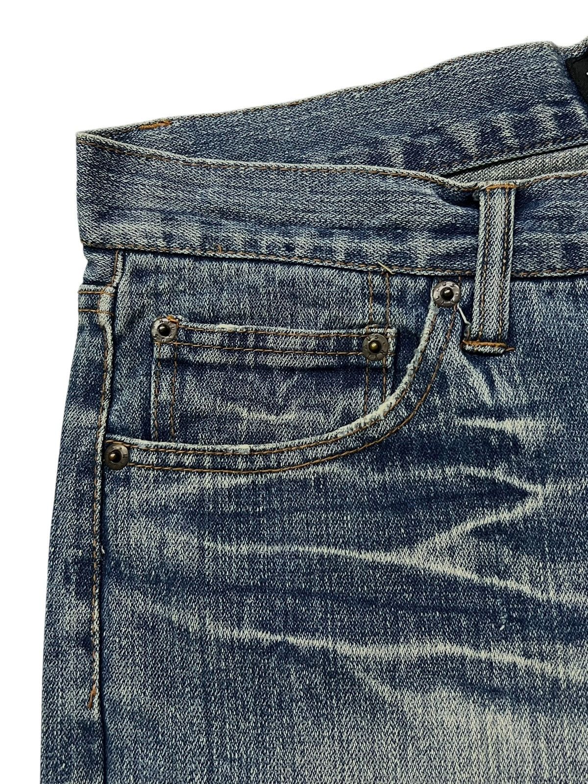 Japanese Brand Vintage Nylaus Jeans Japan - Faded Wash, Patches Distressed Size US 33 - 7 Thumbnail