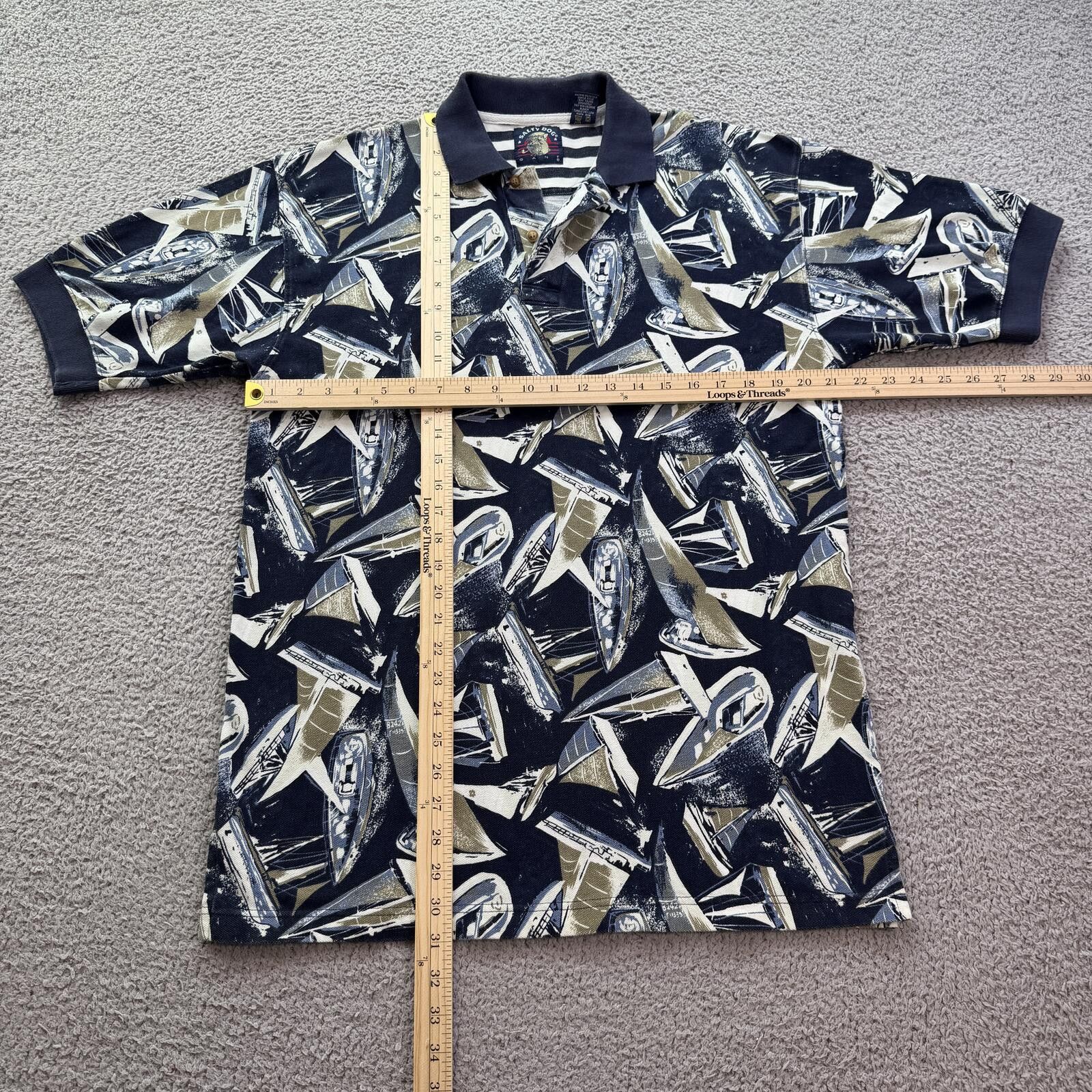 Other Vintage 90s Salty Dog Sailing Polo Shirt Mens M Yacht Boat Size US M / EU 48-50 / 2 - 4 Thumbnail