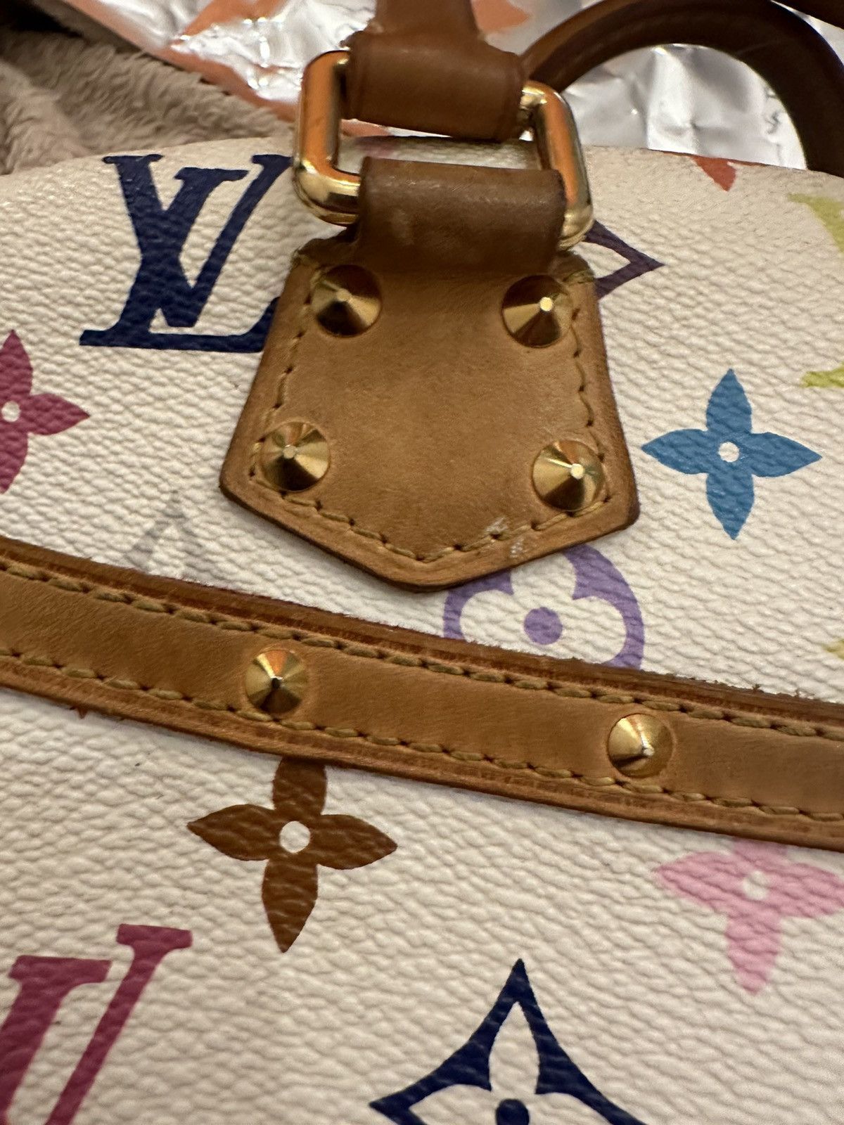 Louis Vuitton × Takashi Murakami Louis Vuitton Trouville Handbag White Takashi Murakami print Size ONE SIZE - 8 Thumbnail