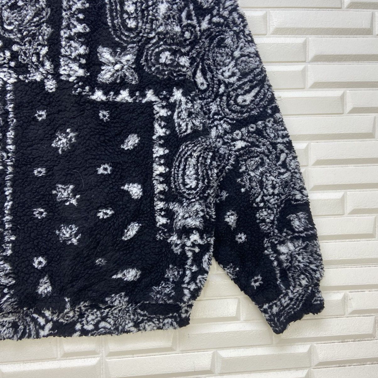 Japanese Brand Tyghus Paisley Art Sherpa Half Zipper Oversize Loose Jacket Size US L / EU 52-54 / 3 - 13 Thumbnail