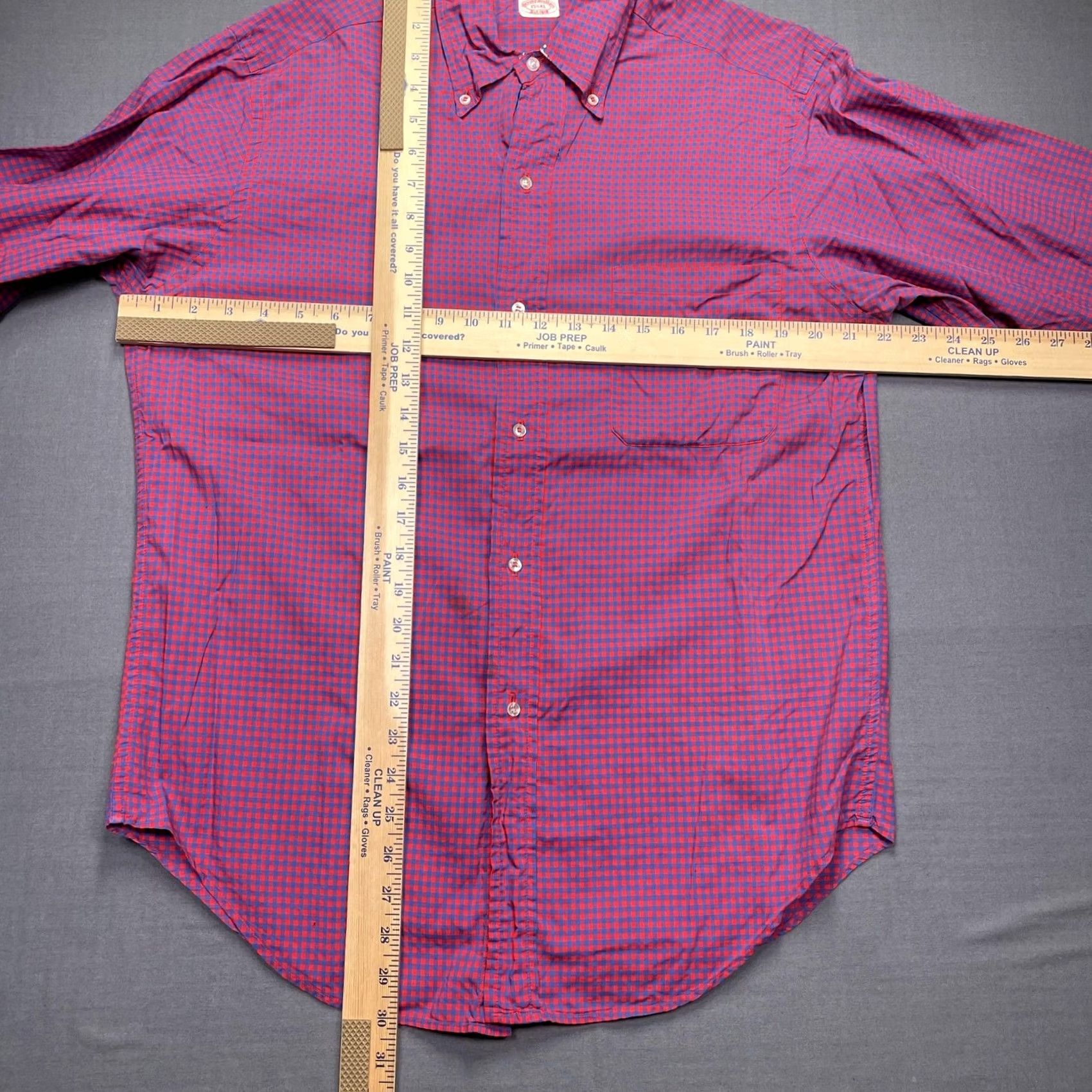 Brooks Brothers VINTAGE Brooks Brothers Shirt Mens XL Red Check Long Sleeve Button Down 60s Size US XL / EU 56 / 4 - 6 Thumbnail