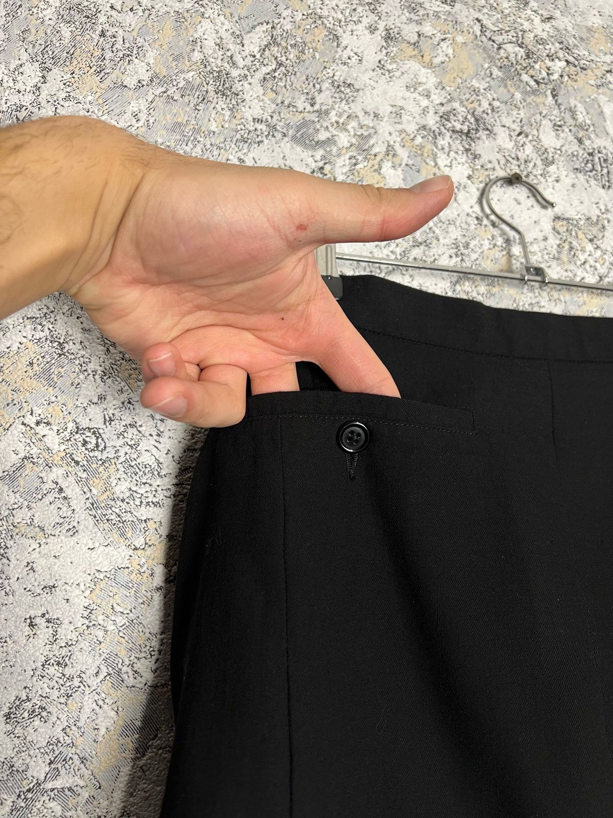 Ann Demeulemeester Ann Demeulemeester Skirt Black 100% Wool Slouchy Pockets 42 Size 28" / US 6 / IT 42 - 6 Thumbnail