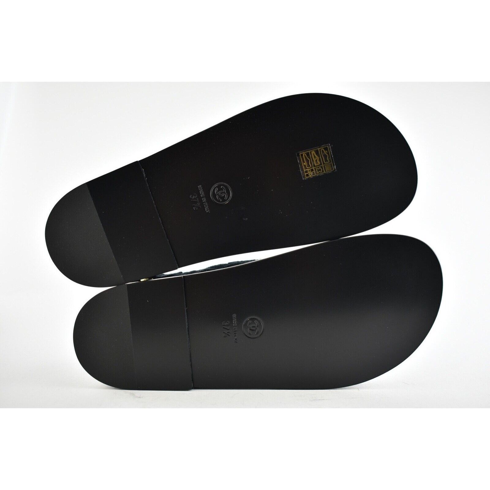 Chanel Chanel 21A Blue Velvet Denim CC Logo Mule Slide Strap Flat Size US 7.5 / IT 37.5 - 12 Thumbnail