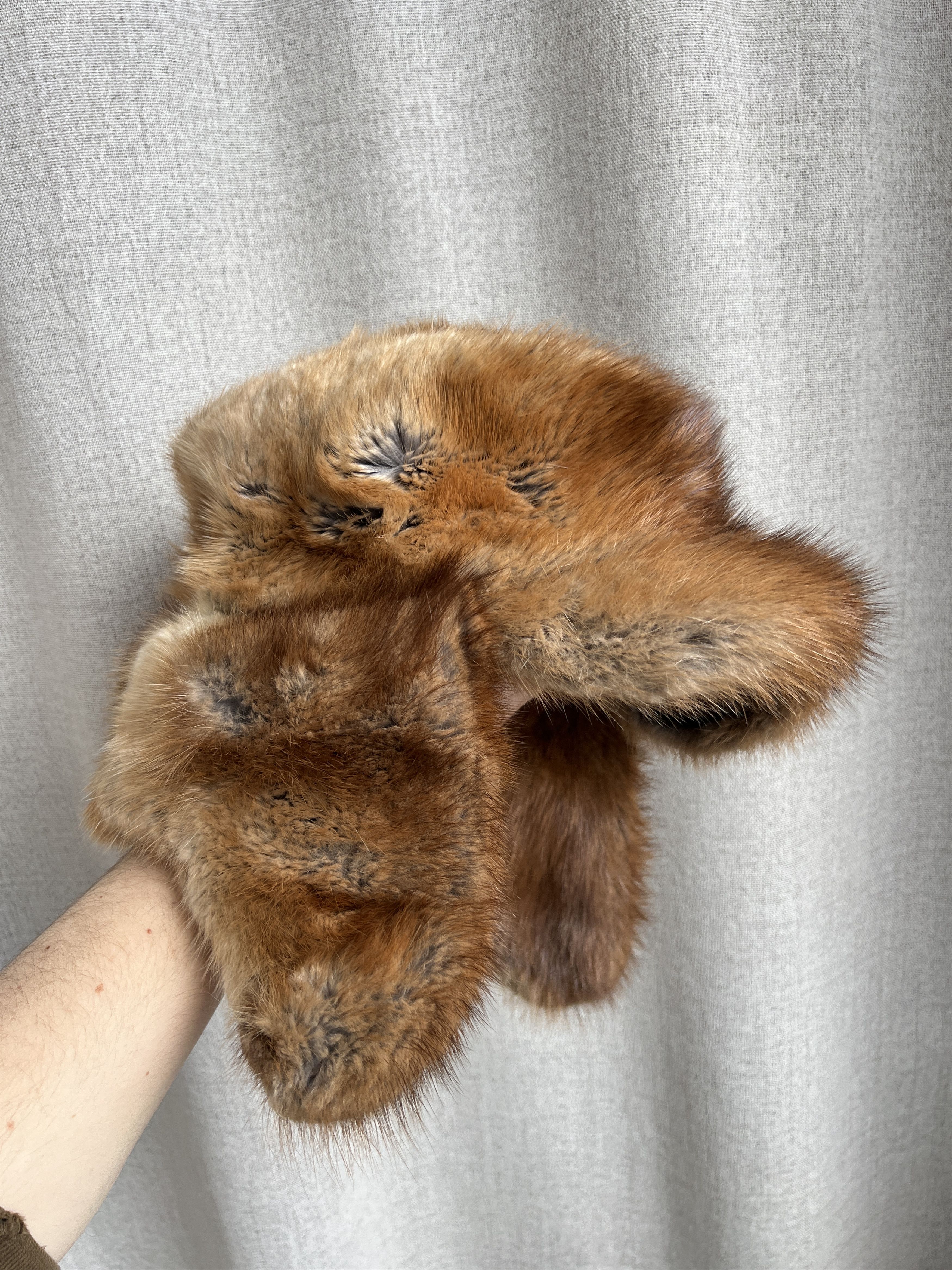 Vintage Vintage Avant Garde Real Fox Fur Brown Ushanka Hat Size ONE SIZE - 8 Thumbnail