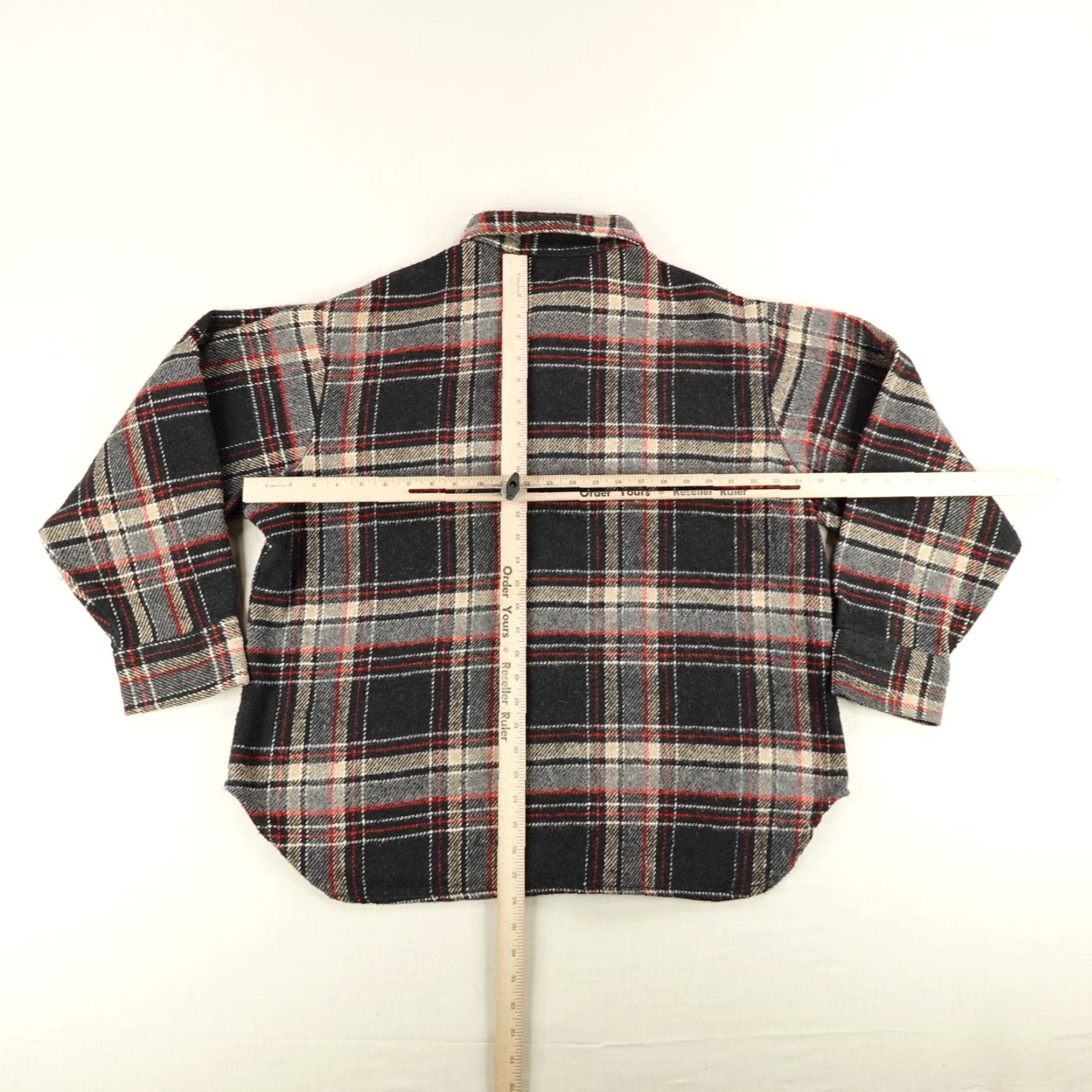 Wrangler Vintage Wrangler Shirt Mens XL Black Beige Plaid Flannel Shacket Western Heavy Size US XL / EU 56 / 4 - 5 Thumbnail