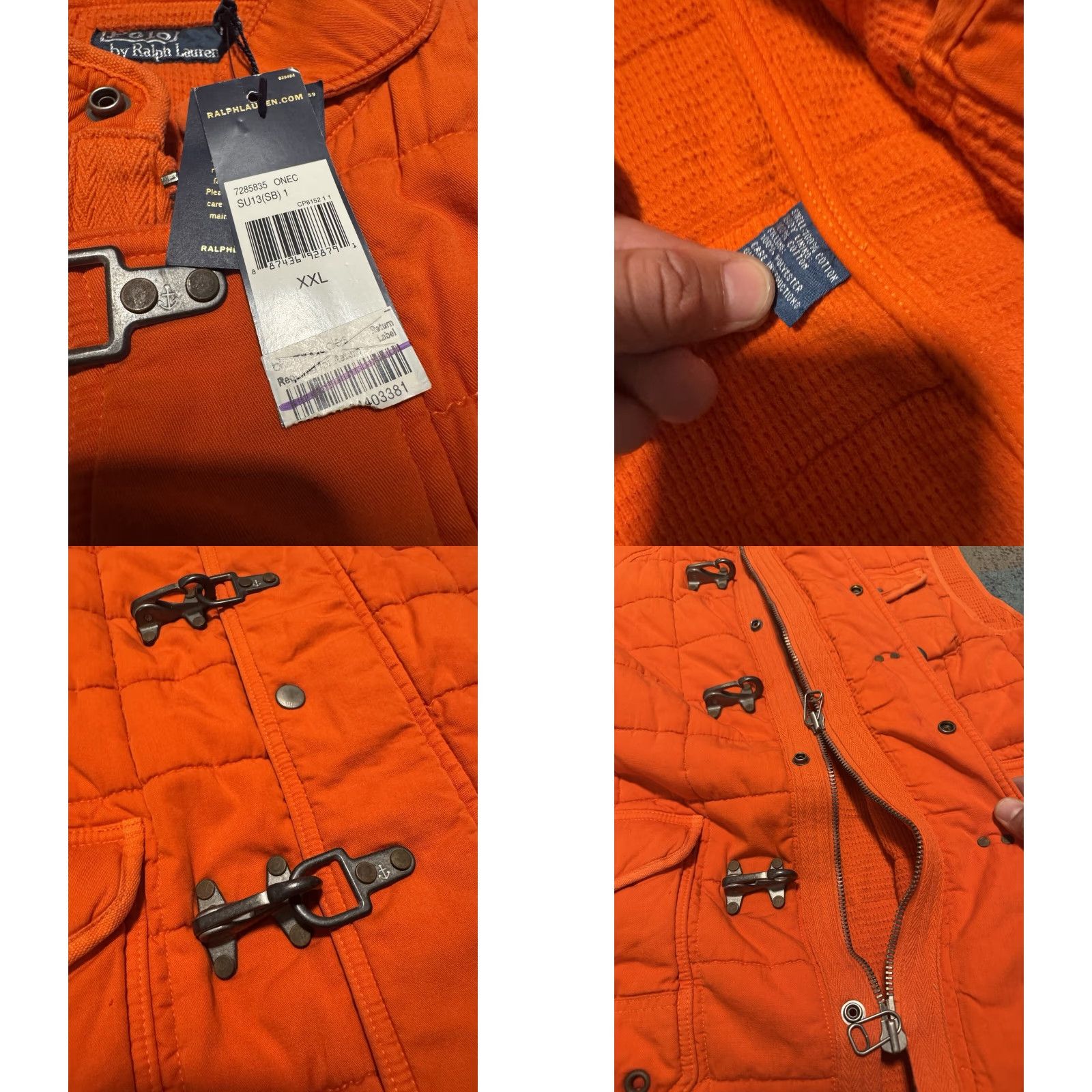 Polo Ralph Lauren VINTAGE Polo Ralph Lauren Fireman Clasp Insulated Down Vest 2XL Orange Defect Size US XXL / EU 58 / 5 - 11 Thumbnail