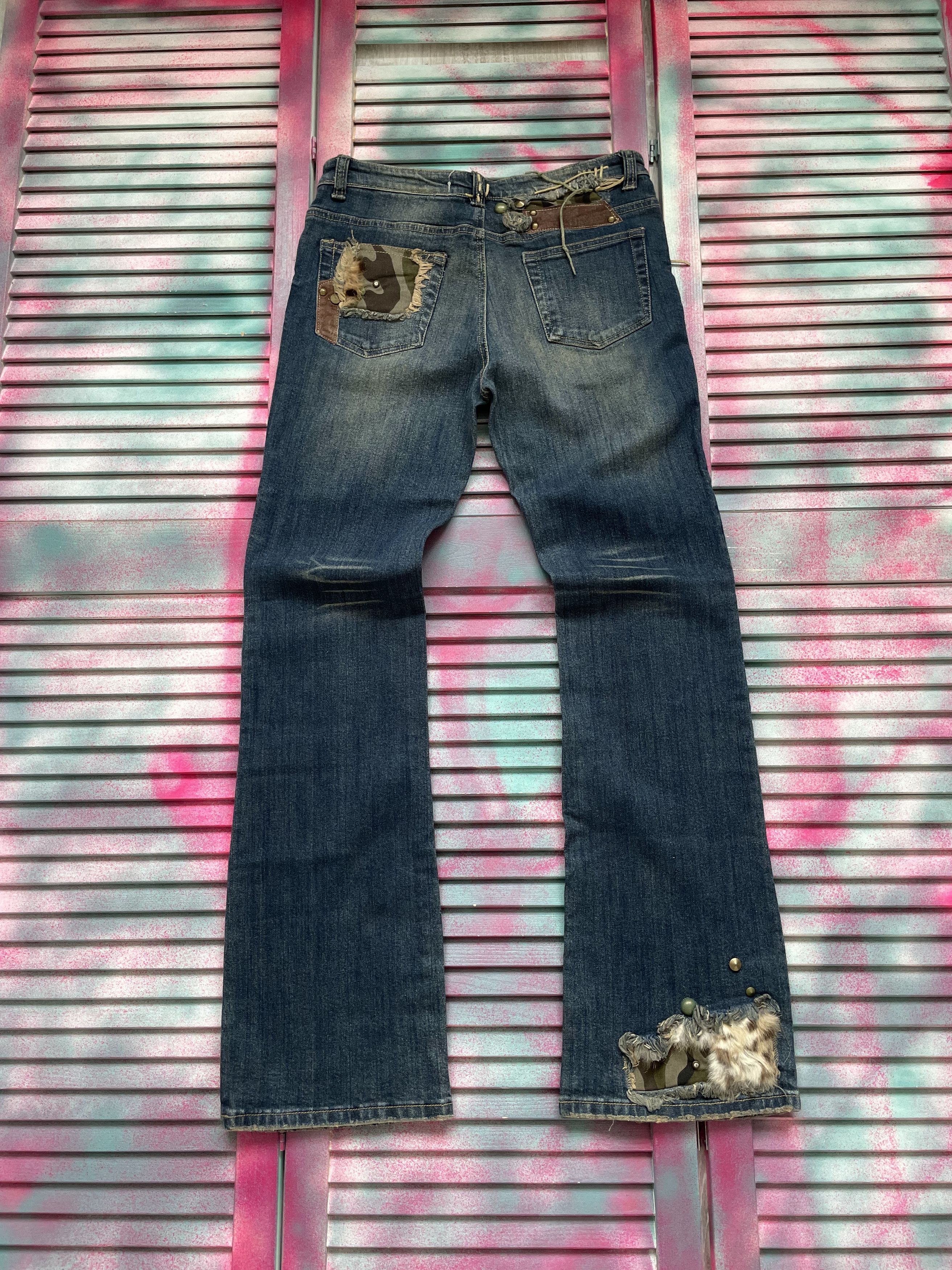 If Six Was Nine Vintage Y2K Apache Retro Style Bootcut Jeans Size 34" / US 12 / IT 48 - 5 Thumbnail