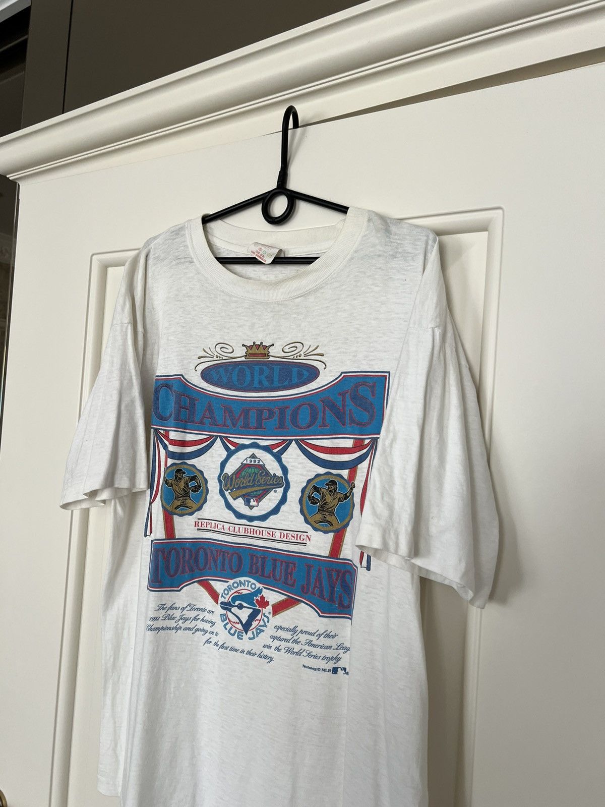MLB Vintage 1992 Toronto Blue Jays Champions T-Shirt MLB Size US XL / EU 56 / 4 - 4 Thumbnail