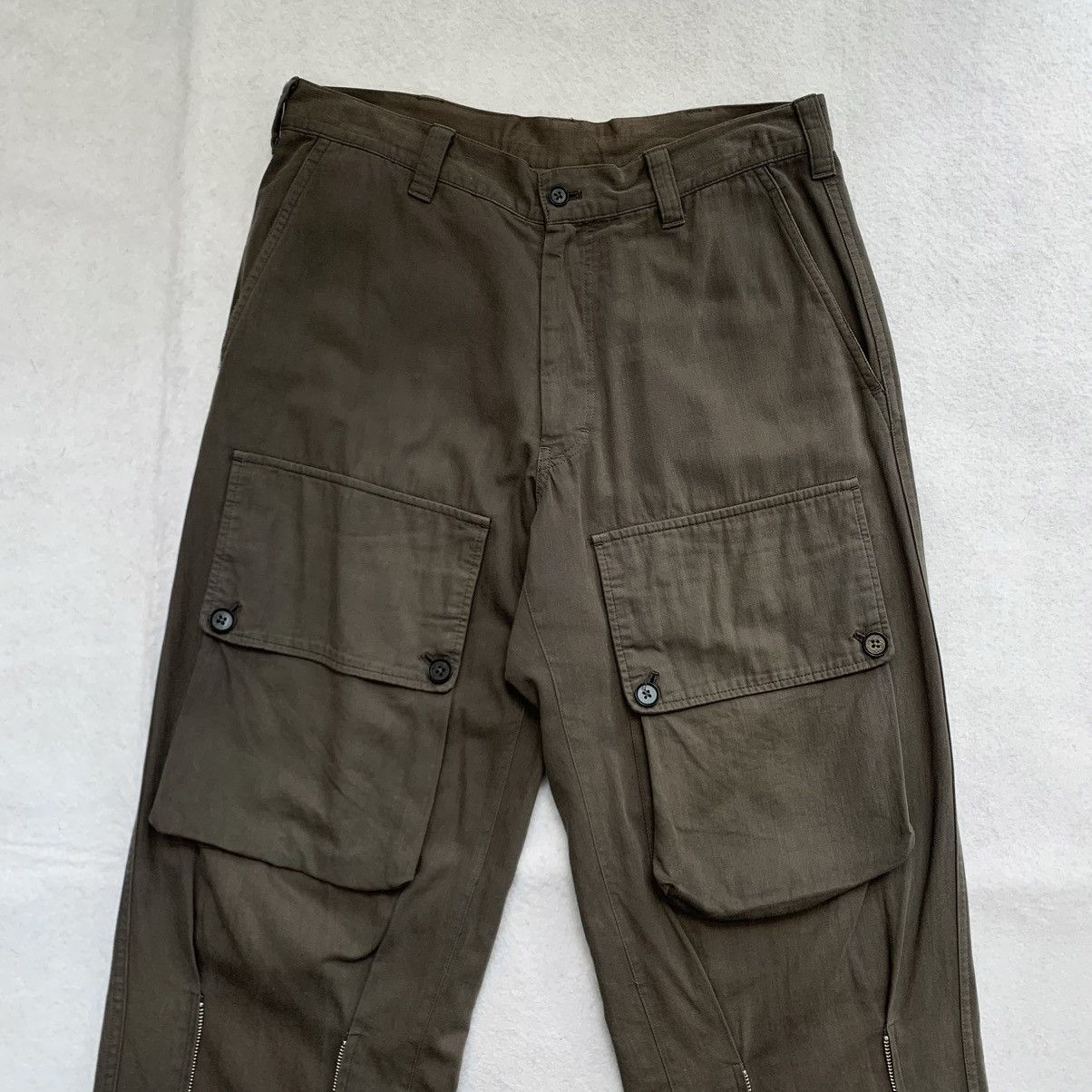 Yohji Yamamoto Yohji Yamamoto Pour Homme SS2008 Front Zip Cargo Pants Size US 31 - 2 Thumbnail