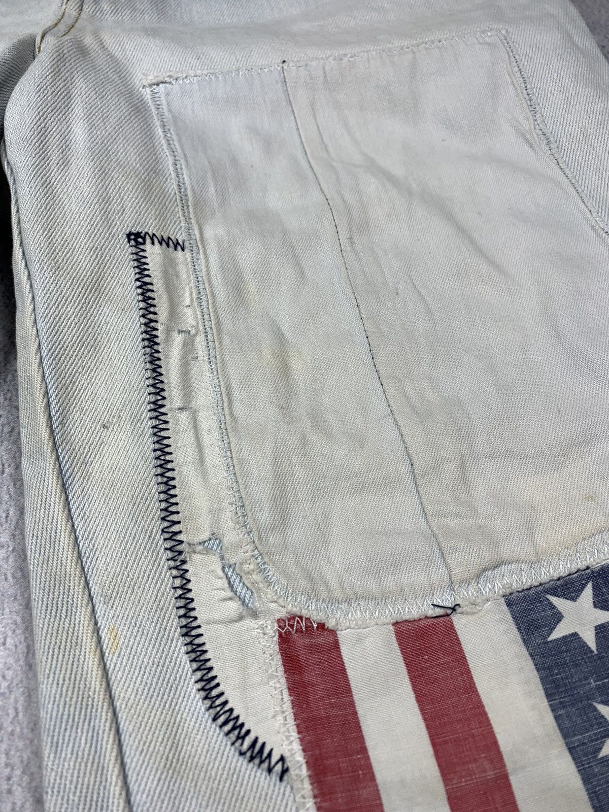Japanese Brand × Vintage Vintage Y2K Japanese patchwork faded denim jeans trousers Size 27" / US 4 / IT 40 - 8 Thumbnail