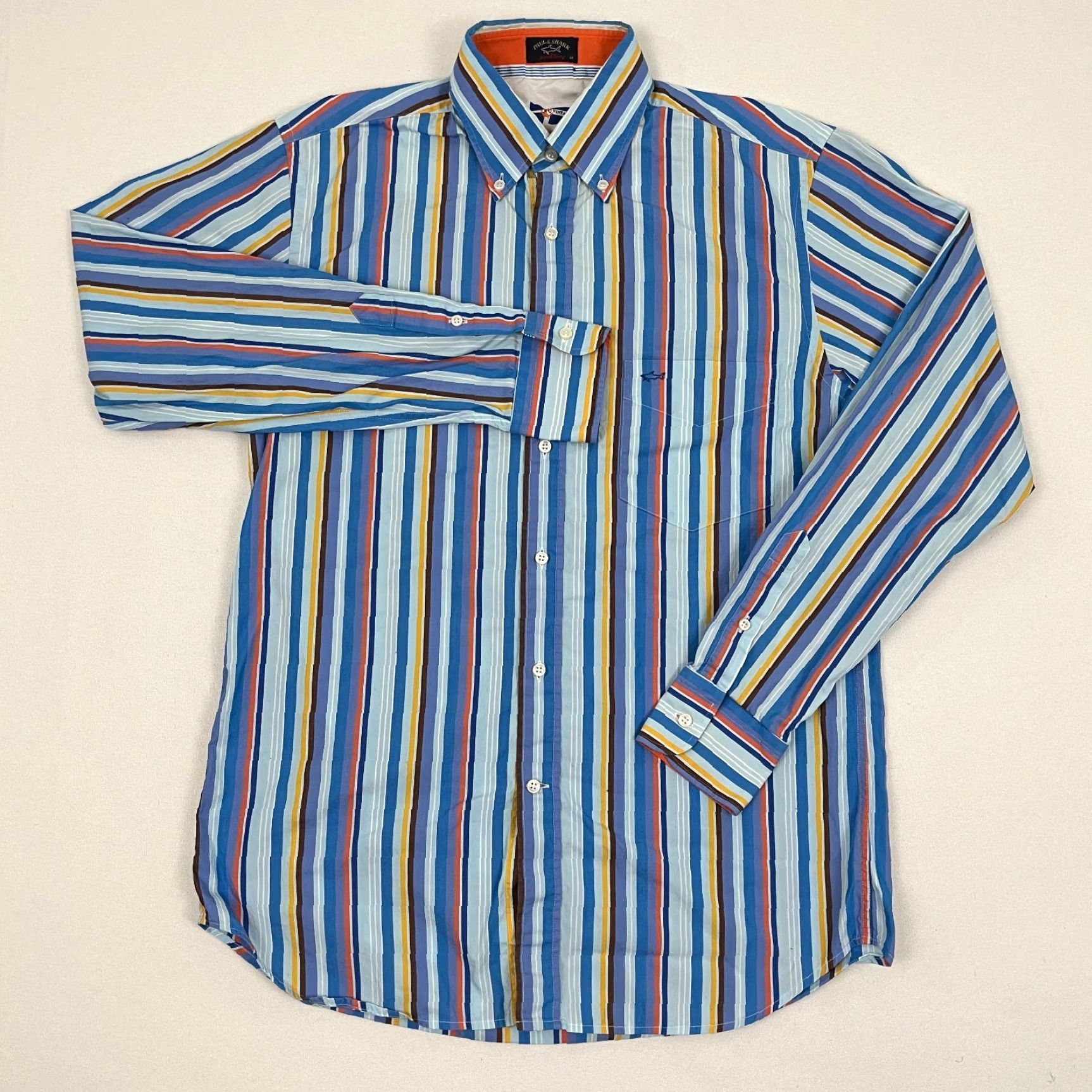 Paul & Shark Paul & Shark Yachting Shirt Button-Down Multicolor Striped Cotton Men Sz 40 Prep Button-Up Size US L / EU 52-54 / 3 - 3 Thumbnail