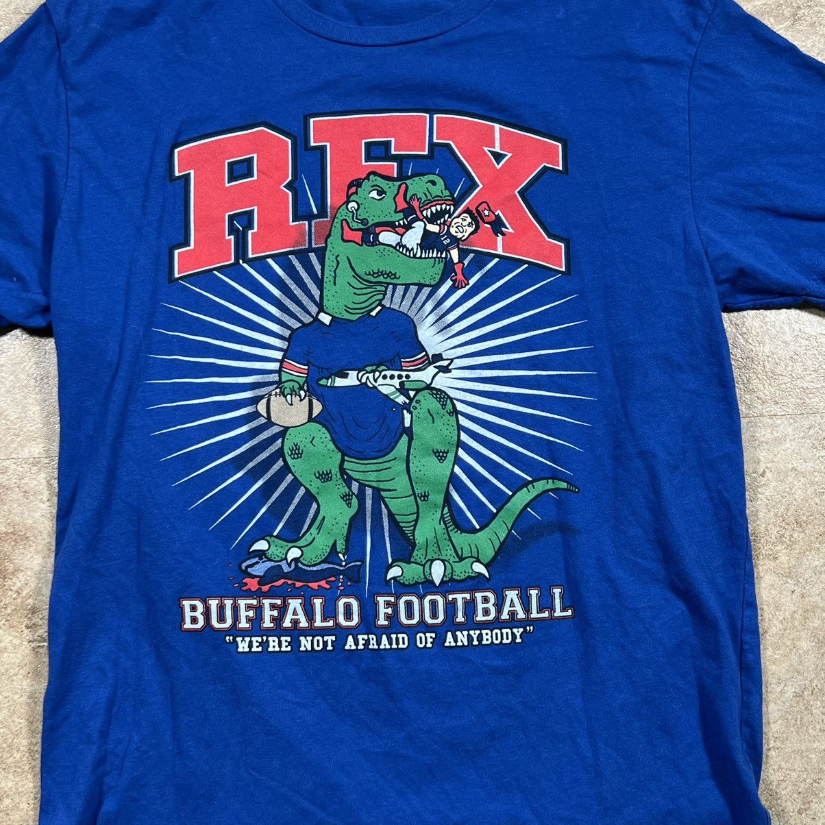 NFL Rare Buffalo Bills Rex Ryan T-Rex T-Shirt Mens Blue Size US M / EU 48-50 / 2 - 2 Thumbnail