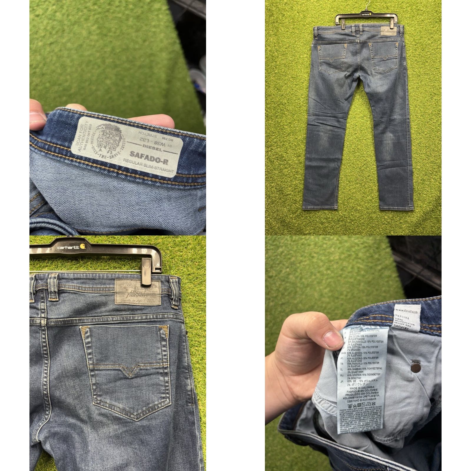 Diesel Diesel Safado-R Jeans Mens 38x32 Regular Slim Straight Stretch Casual Stretch Size US 38 / EU 54 - 8 Thumbnail