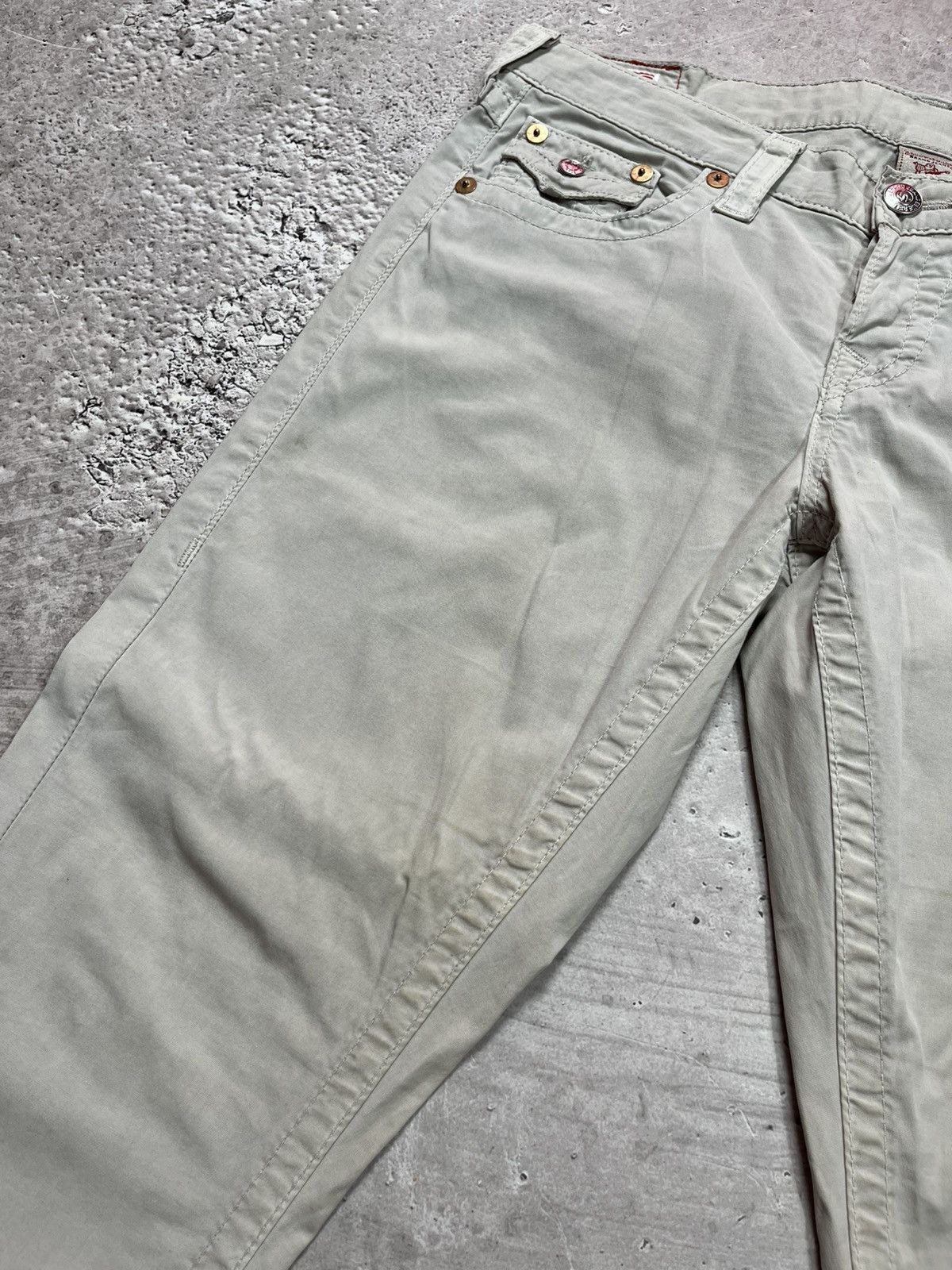 True Religion True Religion Cameron Beige Jeans Women’s Size L Made in USA Size 34" / US 12 / IT 48 - 15 Thumbnail