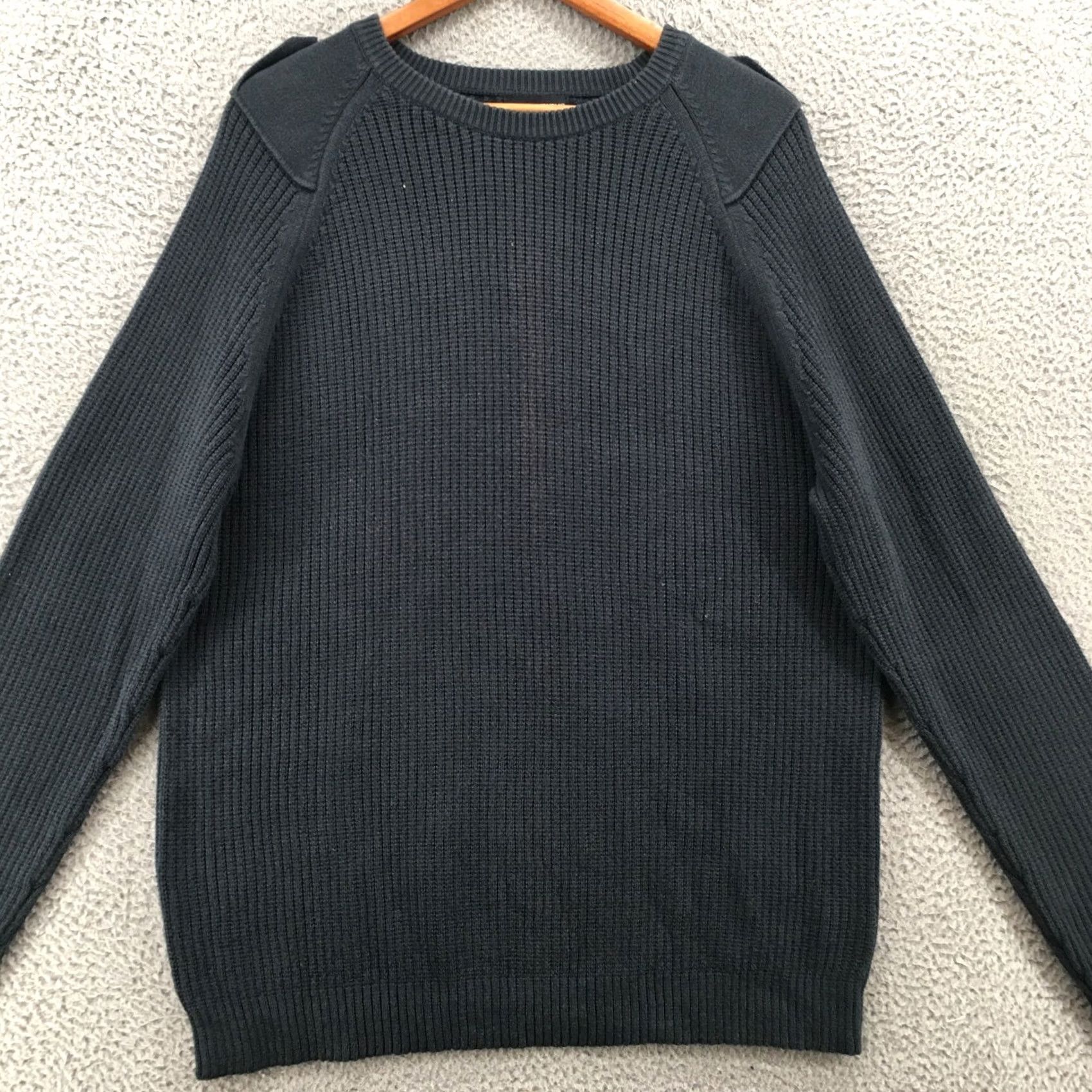 Banana Republic Banana Republic Sweater Mens XL Navy Blue Waffle Knit Long Sleeve Pullover Size US XL / EU 56 / 4 - 2 Thumbnail
