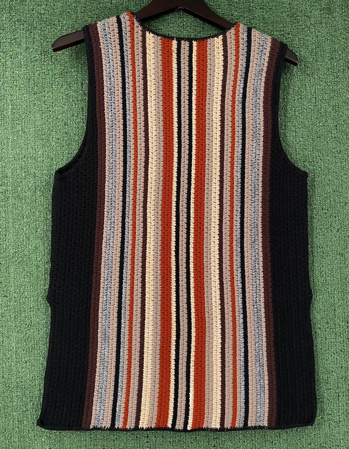 Vintage Vintage 70’s Handmade Crotchet Patterned Long Sweater Vest Size S / US 4 / IT 40 - 5 Thumbnail