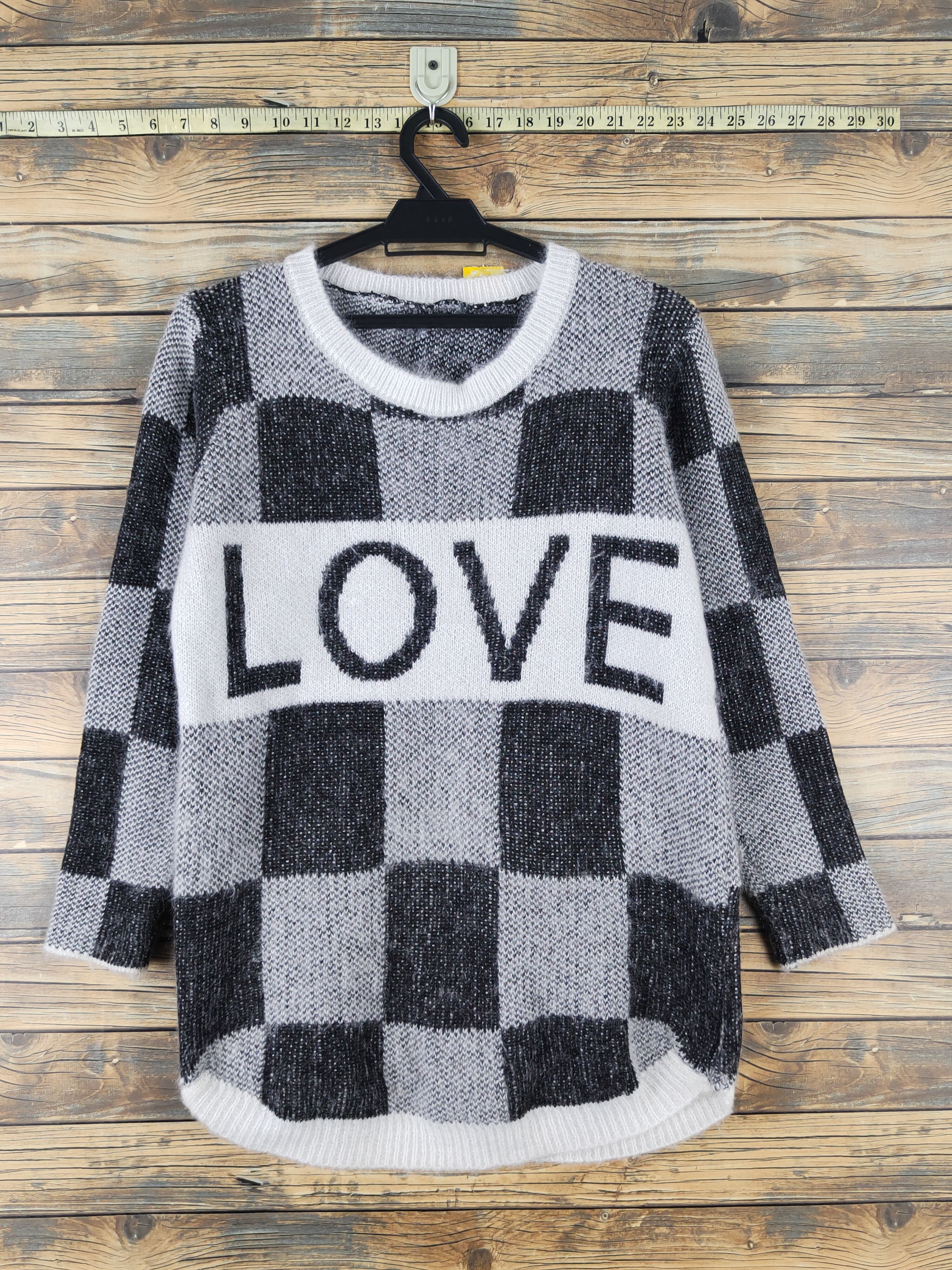 Homespun Knitwear Japanese Brand Black White Knitwear Sweatshirts #W1643 Size M / US 6-8 / IT 42-44 - 1 Thumbnail
