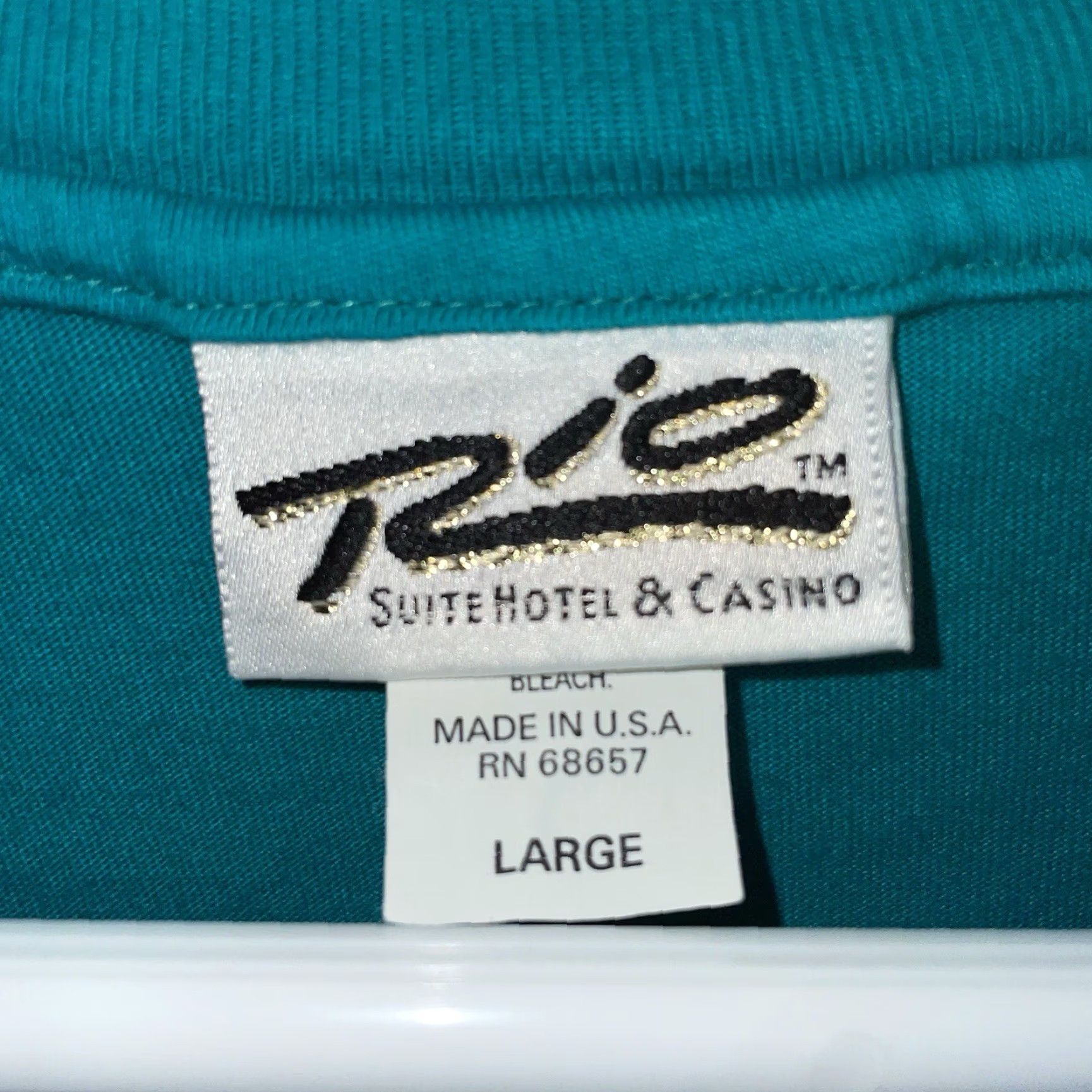 Vintage VINTAGE Rio Casino T-Shirt Mens Large Blue USA Vegas Landmarks Size 42R - 4 Thumbnail