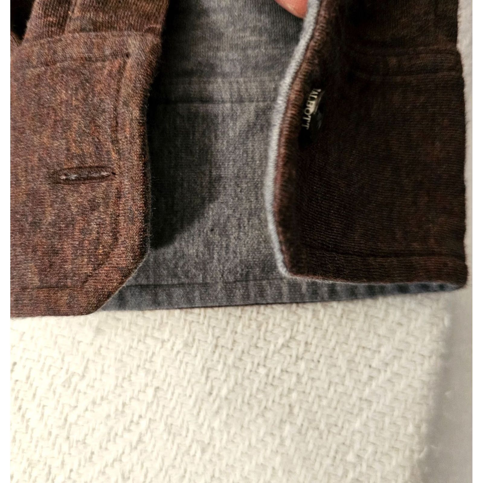 Robert Talbott Robert Talbott Sweatshirt Men's XL Brown Button Up Flip Cuff Pima Knit Zipper Collared Size US XL / EU 56 / 4 - 6 Thumbnail