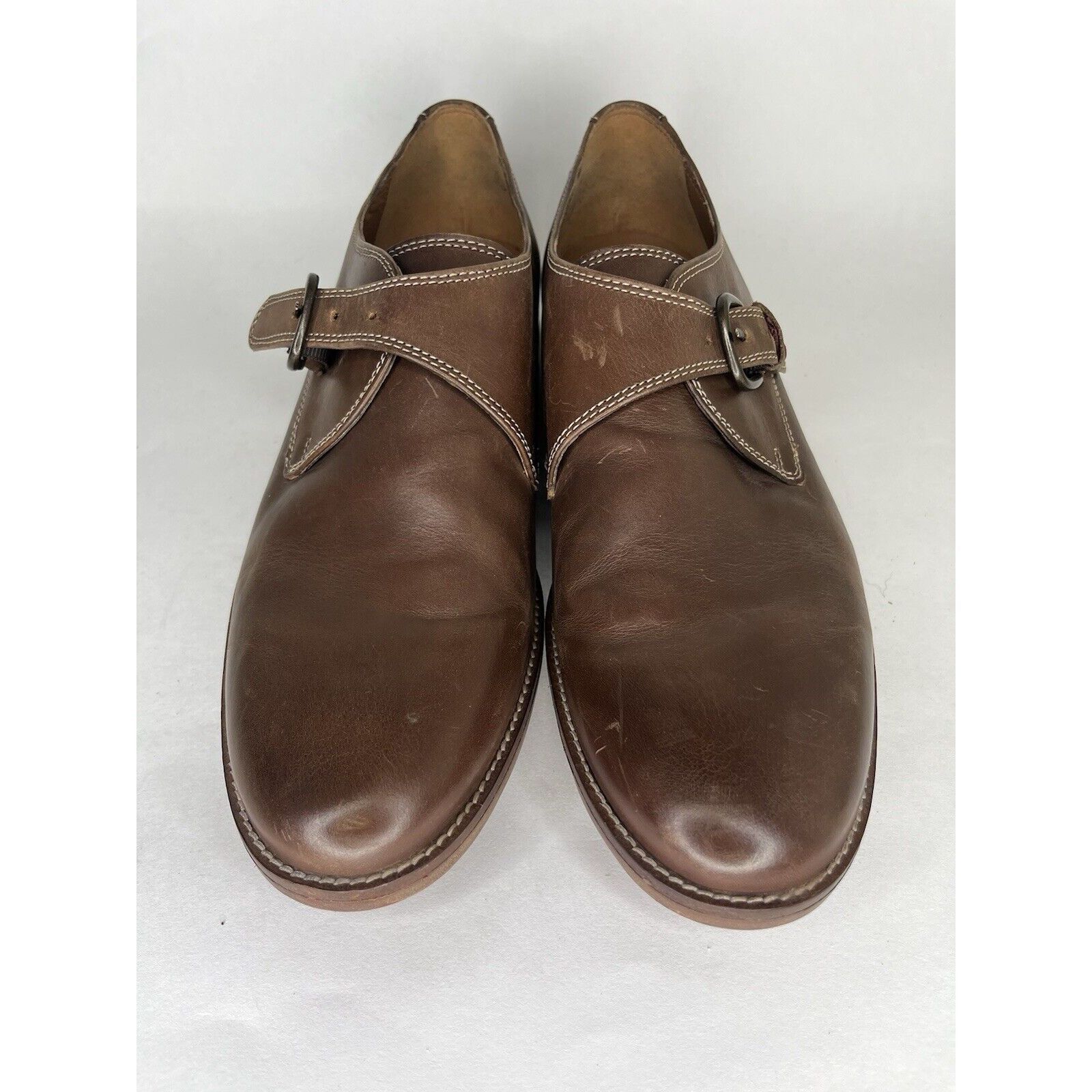 Hush Puppies Hush Puppies Brown Leather Monk Strap Loafers Dress Shoes Me Size US 10.5 / EU 43-44 - 2 Thumbnail