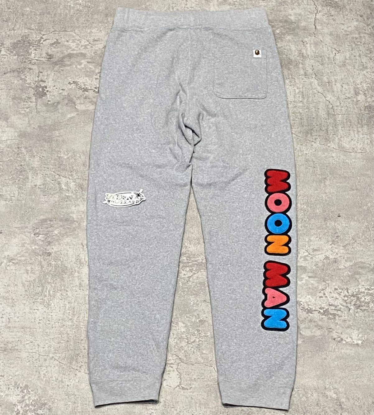Bape X Kid Cudi Grey Moon Man Joggers