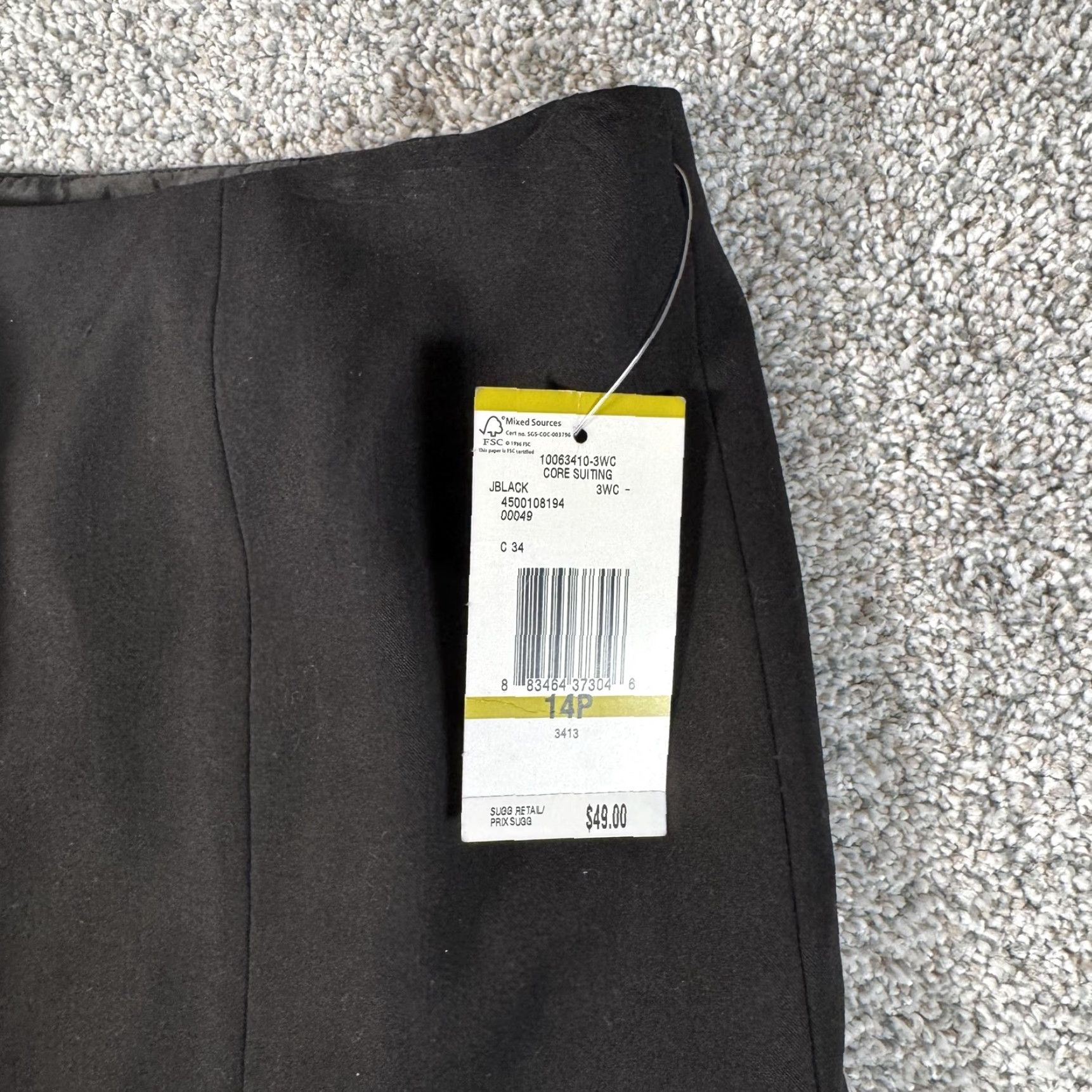 Evan Picone Evan-Picone Skirt Size 14P Petite Stretch Core Suiting Minimalist Career Classic Size 36" / US 14 / IT 50 - 3 Thumbnail
