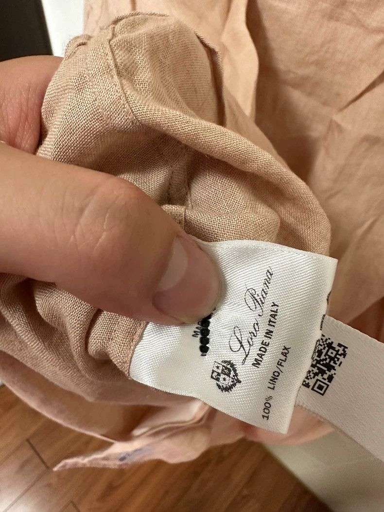 Loro Piana LORO PIANA Pink linen shirt Size XL / US 12-14 / IT 48-50 - 5 Thumbnail