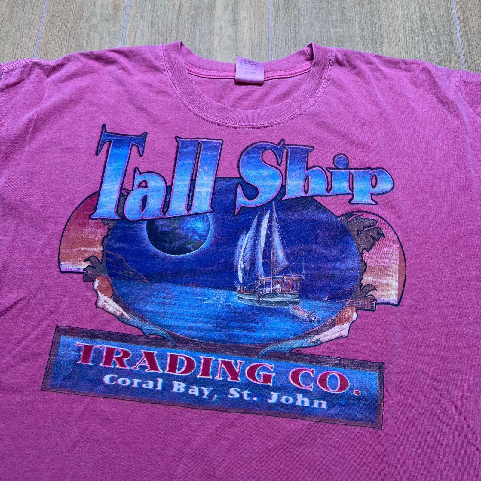 Vintage Vintage Tall Ship Trading Co Coral Bay St John T-shirt XL Size US XL / EU 56 / 4 - 8 Thumbnail