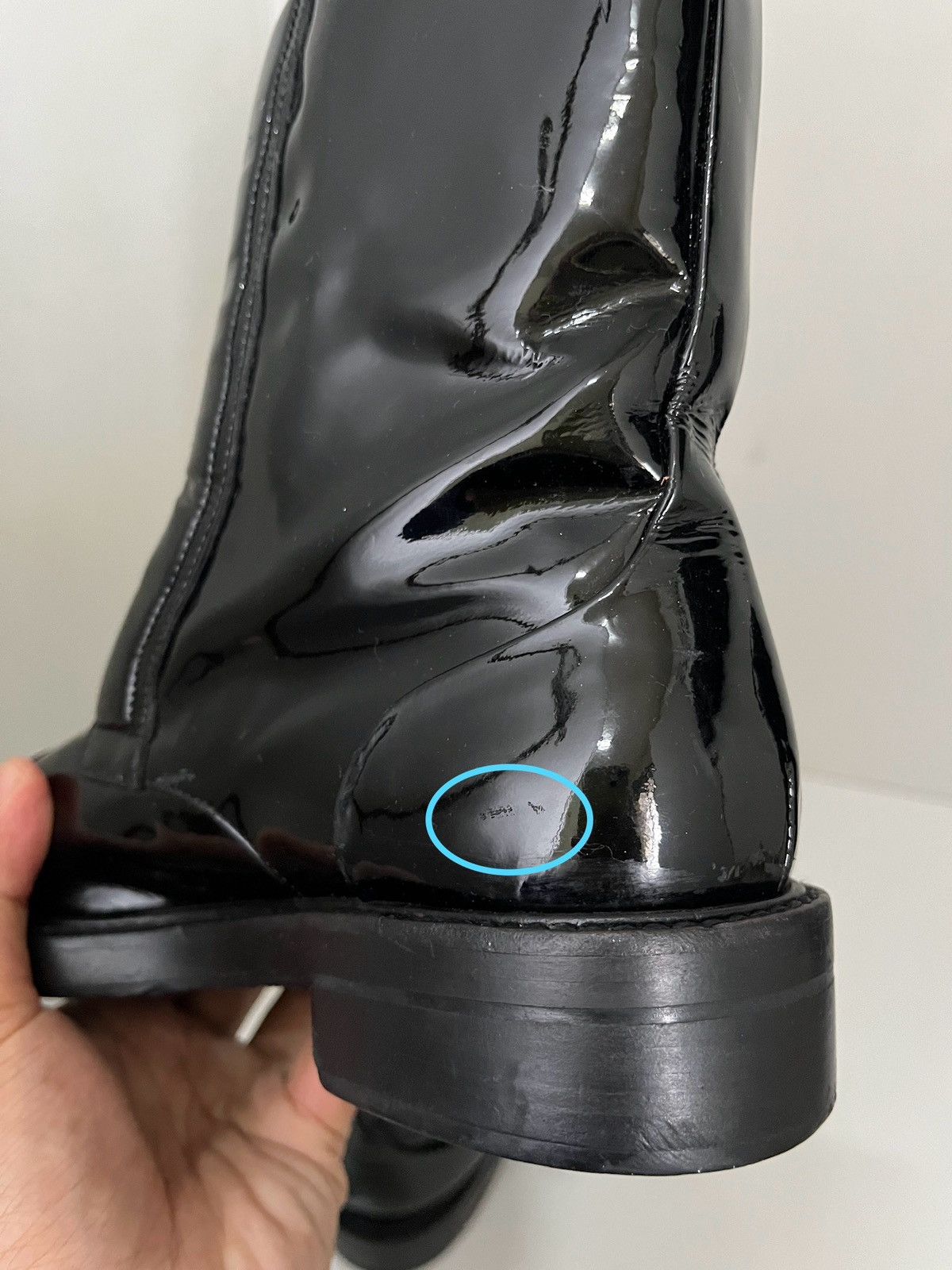 Louis Vuitton Louis Vuitton Patent Calfskin Monogram Macadam Combat Boots Size US 5.5 / IT 35.5 - 13 Thumbnail