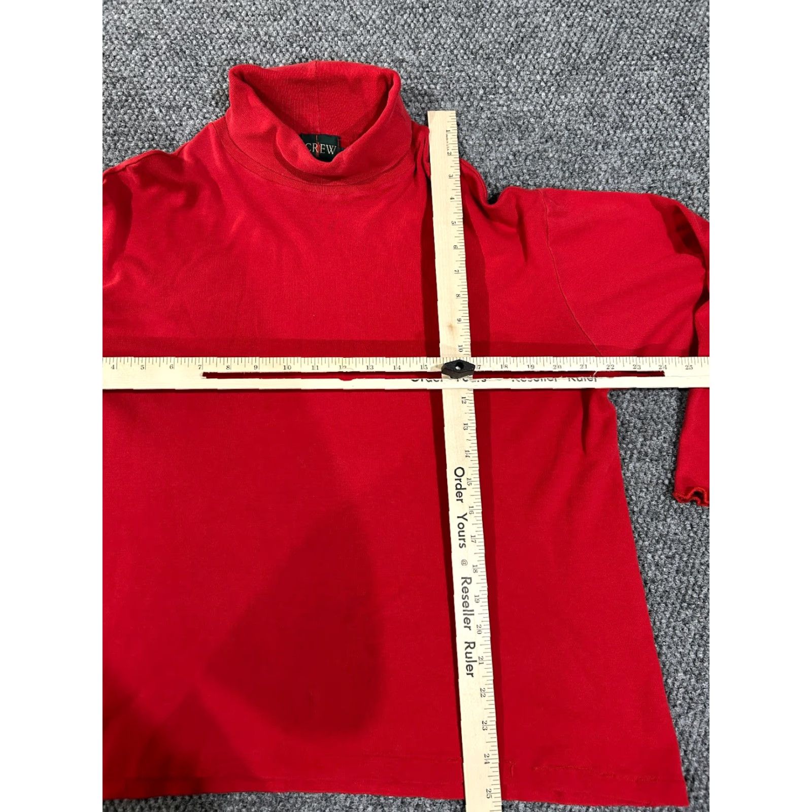 J.Crew VINTAGE J.CREW Oarsman Sweater Womens L Red Turtleneck Pullover Knit Stretch Bell Sleeve Casual Winter Fall Mens Womens Boys Girls Size L / US 10 / IT 46 - 4 Thumbnail