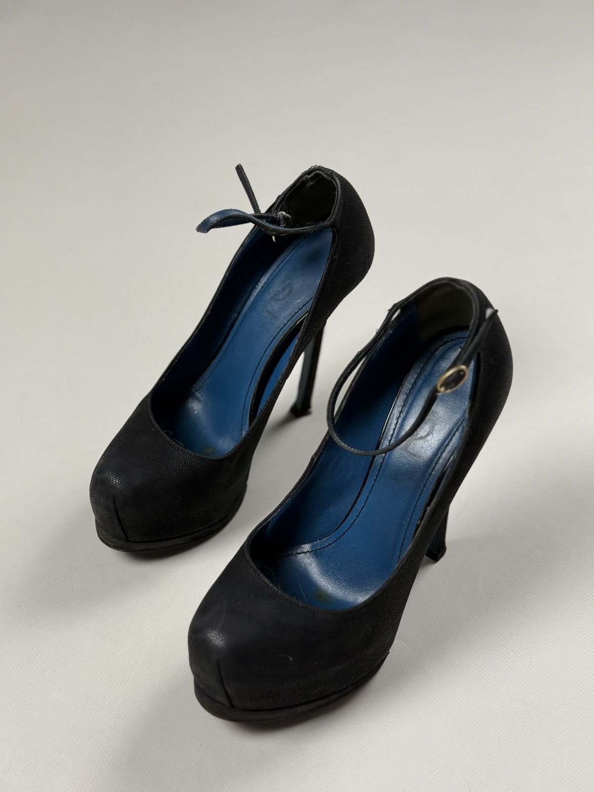 Vintage × Yves Saint Laurent YSL Yves Saint Laurent Vintage Ladies Leather Platform Heels Size US 6.5 / IT 36.5 - 11 Thumbnail