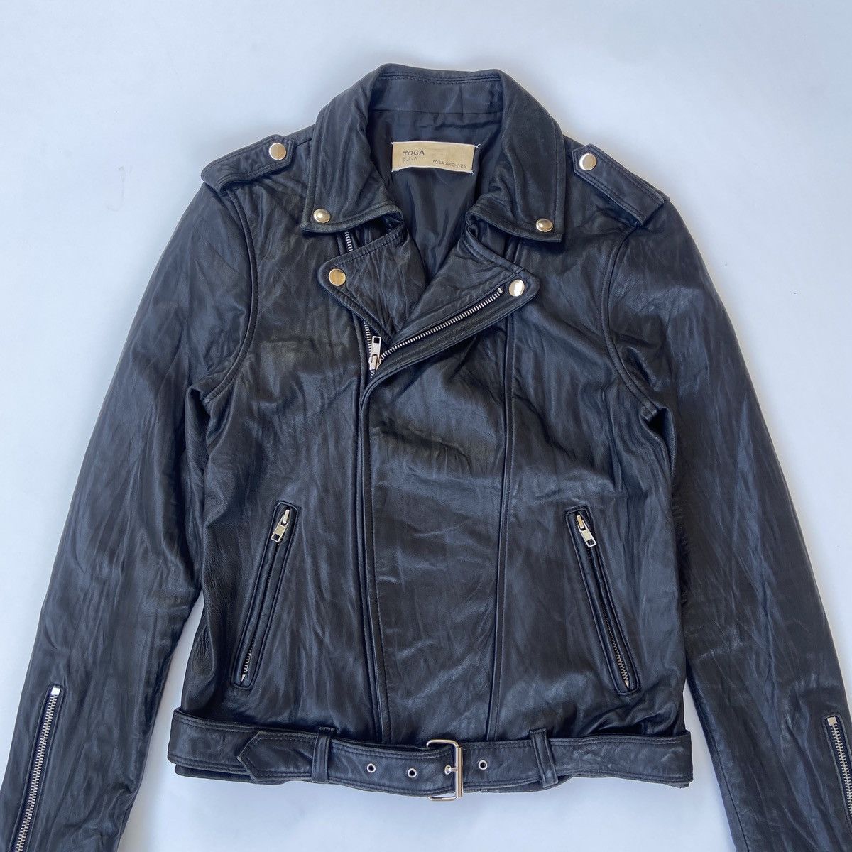 Other Toga Pulla Toga Archives Biker Leather Jacket Size XL / US 12-14 / IT 48-50 - 8 Thumbnail