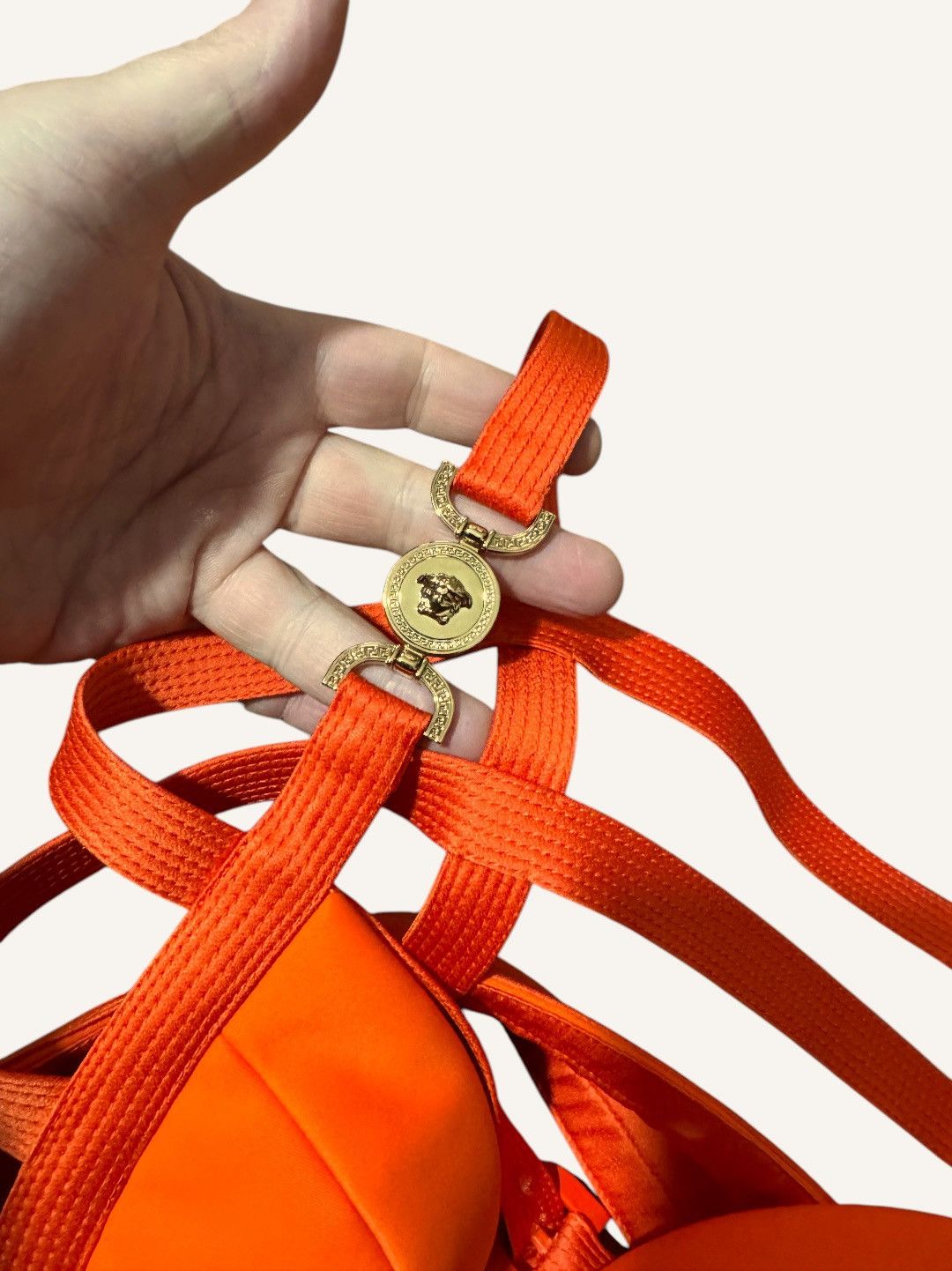 Versace Versace Women’s Strappy Cut-Out Jumpsuit in Orange Size XS / US 0-2 / IT 36-38 - 5 Thumbnail
