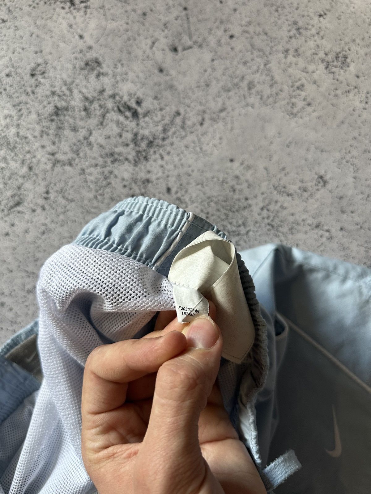 Vintage Vintage Nike Baby Blue Shorts Drill Mini Swoosh Nylon Y2K USA Size US 32 / EU 48 - 5 Thumbnail