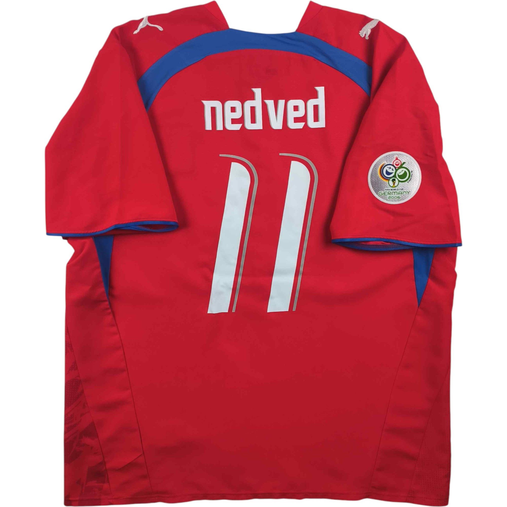 Puma Czech Republic 2006-08 Puma home Nedved football jersey XL Size US XL / EU 56 / 4 - 1 Thumbnail