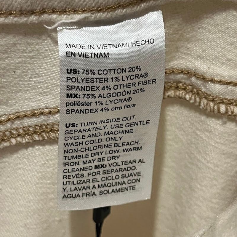 Chicos NWT Chico's Midi Denim Skirt Natural Seeded Cream Sz 4 / XXL Size 42" / US 20 - 4 Thumbnail
