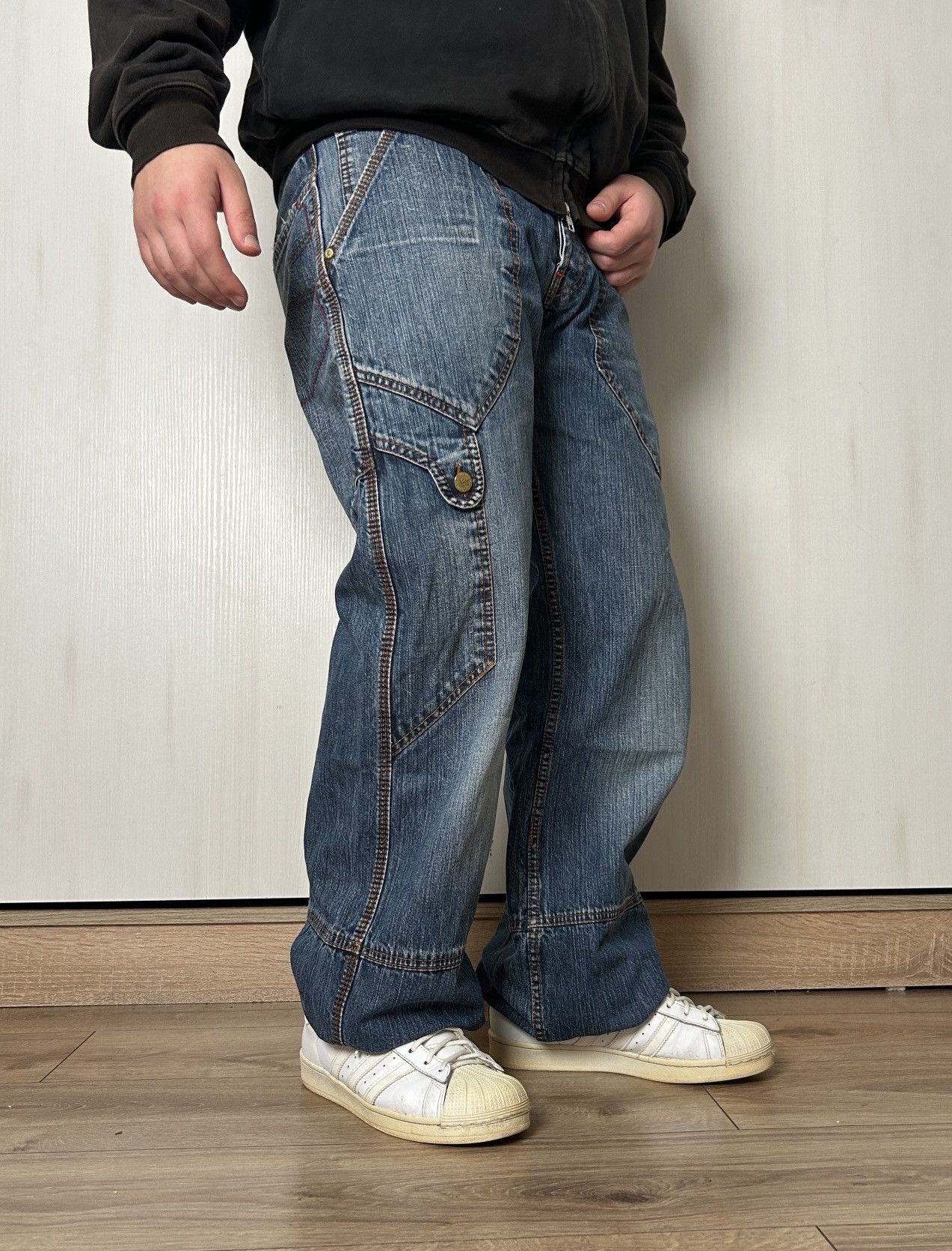 Lonsdale Vintage Lonsdale baggy y2k Jnco style denim size 33 Size US 33 - 5 Thumbnail