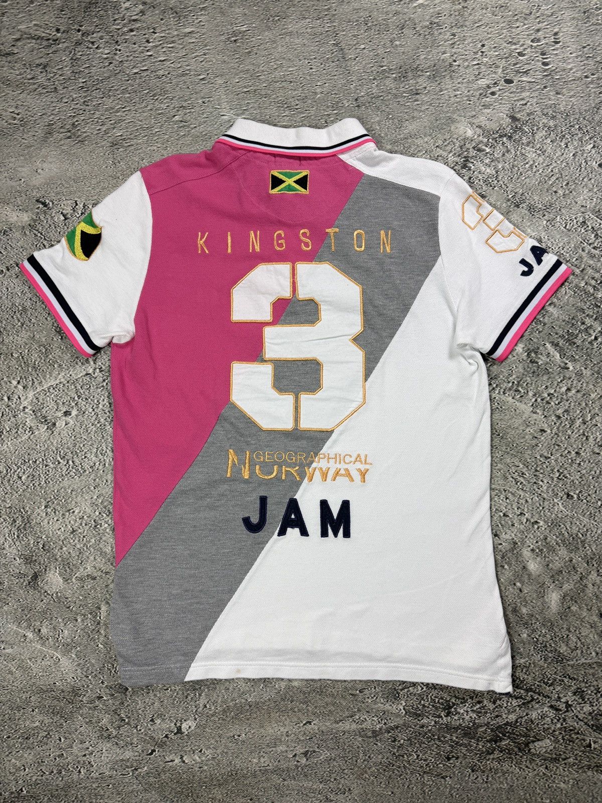 Other Chief Keef Polo Jamaica Geografical Norway Pink Rasta Size US L / EU 52-54 / 3 - 4 Thumbnail