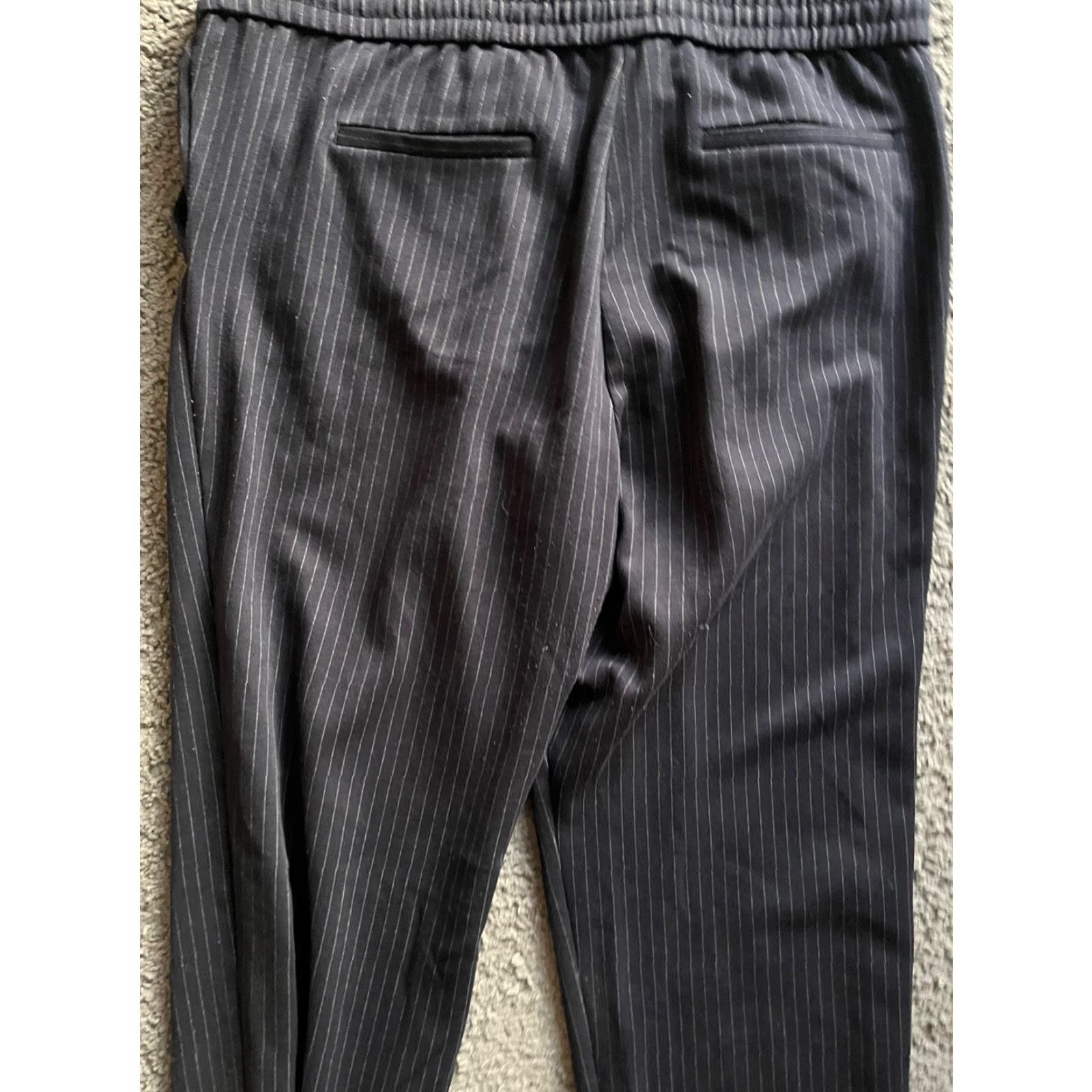 Loft Loft Activewear Pants Navy Blue Stripe Stretch Drawstring XL Womens Regular Polyester Blend Size 40" / US 18 - 4 Thumbnail