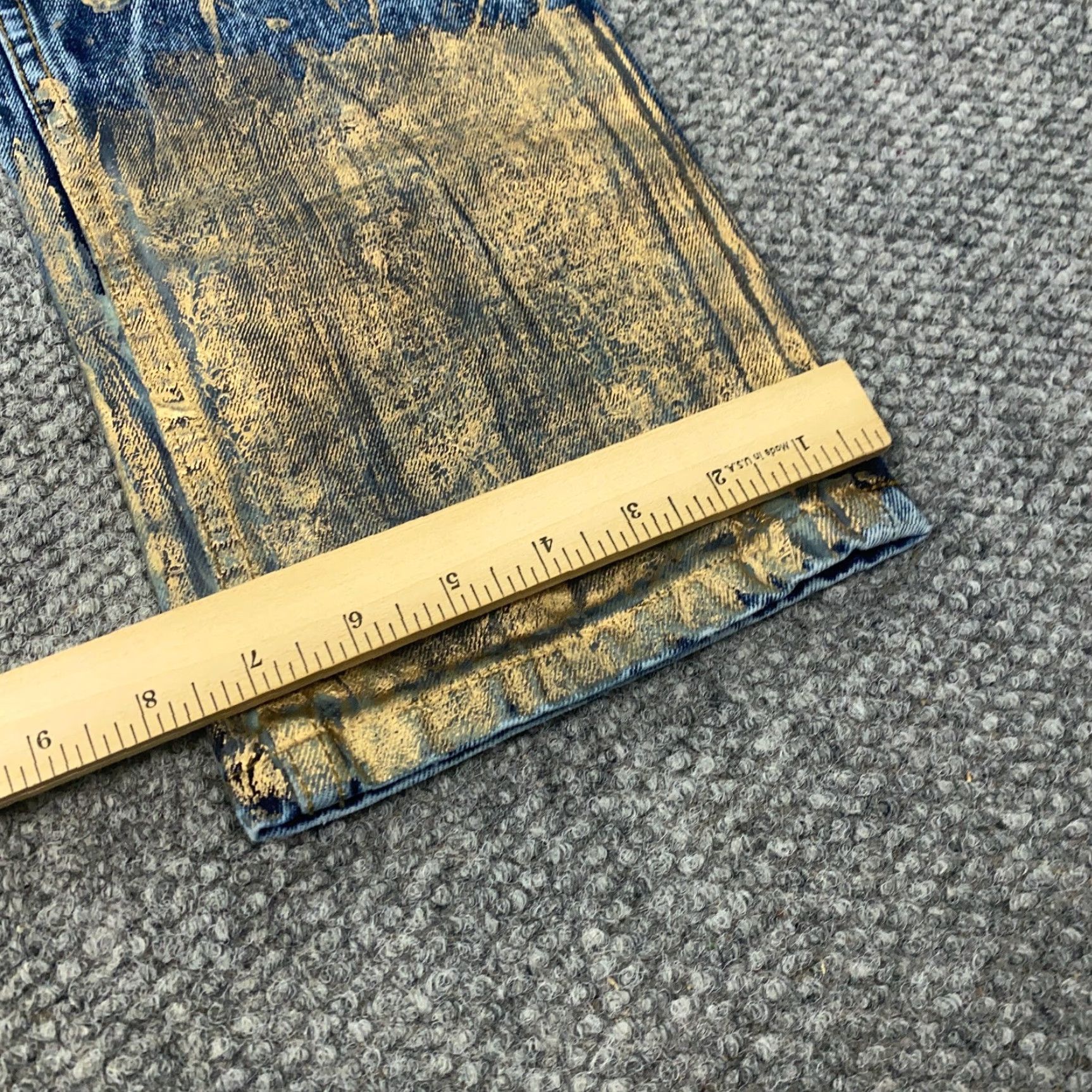 Vintage Heritage By America Jeans Mens Size 36x33 Blue Acid Wash Regular Fit 5-Pocket Straight Size US 37 - 7 Thumbnail