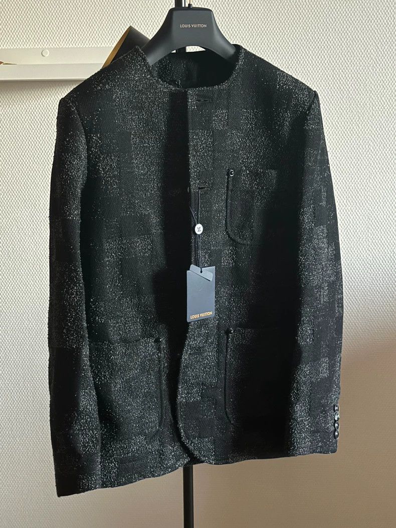 Louis Vuitton Louis Vuitton 25SS Show Black Mani Checkerboard Collarless Size US S / EU 44-46 / 1 - 1 Thumbnail