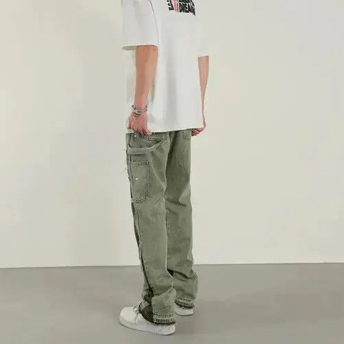 Other Graffiti Splash Ink Colorblocked Micro Flared Denim Jeans Size US 33 - 3 Thumbnail